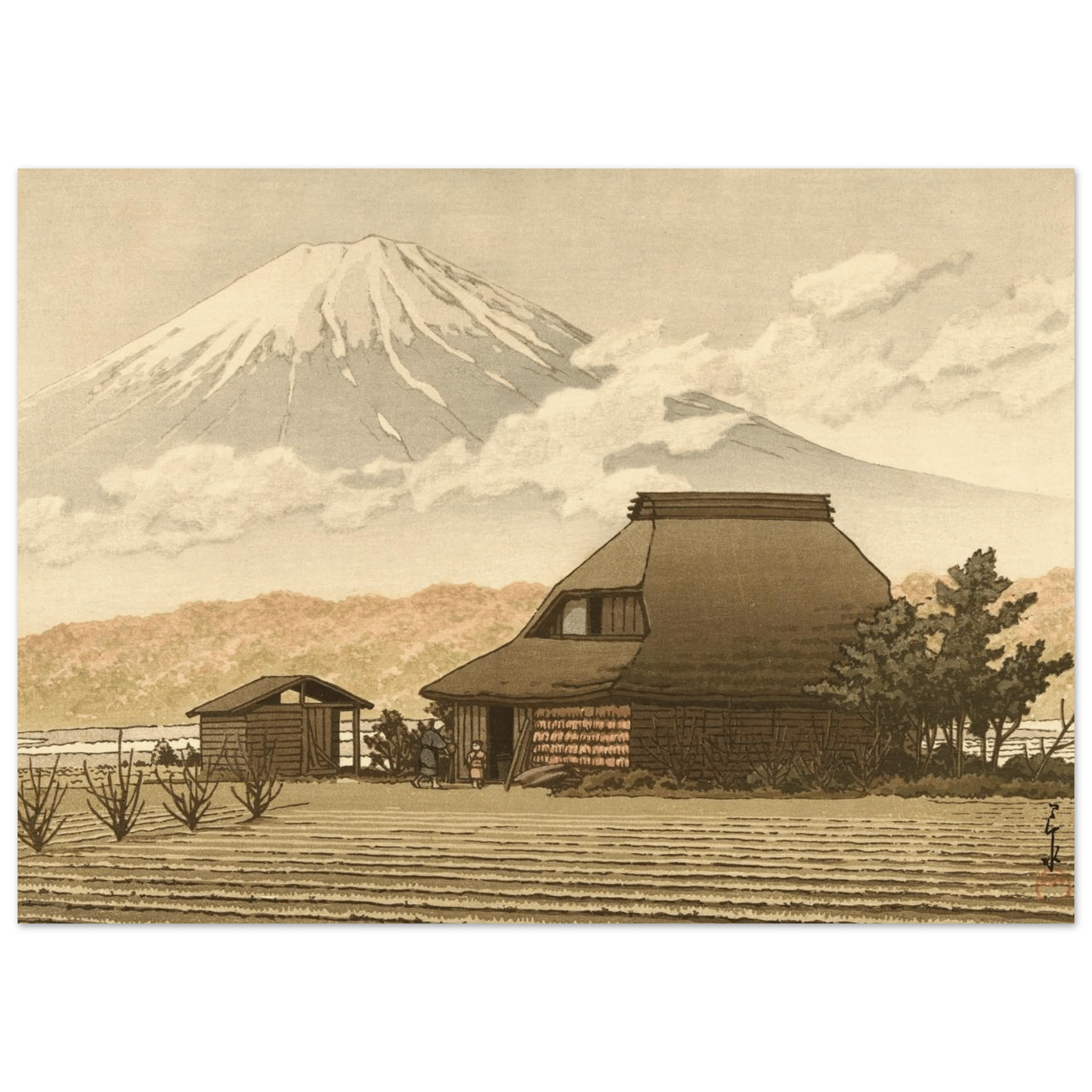 Fuji über dem Dorf Narusawa - Fine Art Prints - HINORI