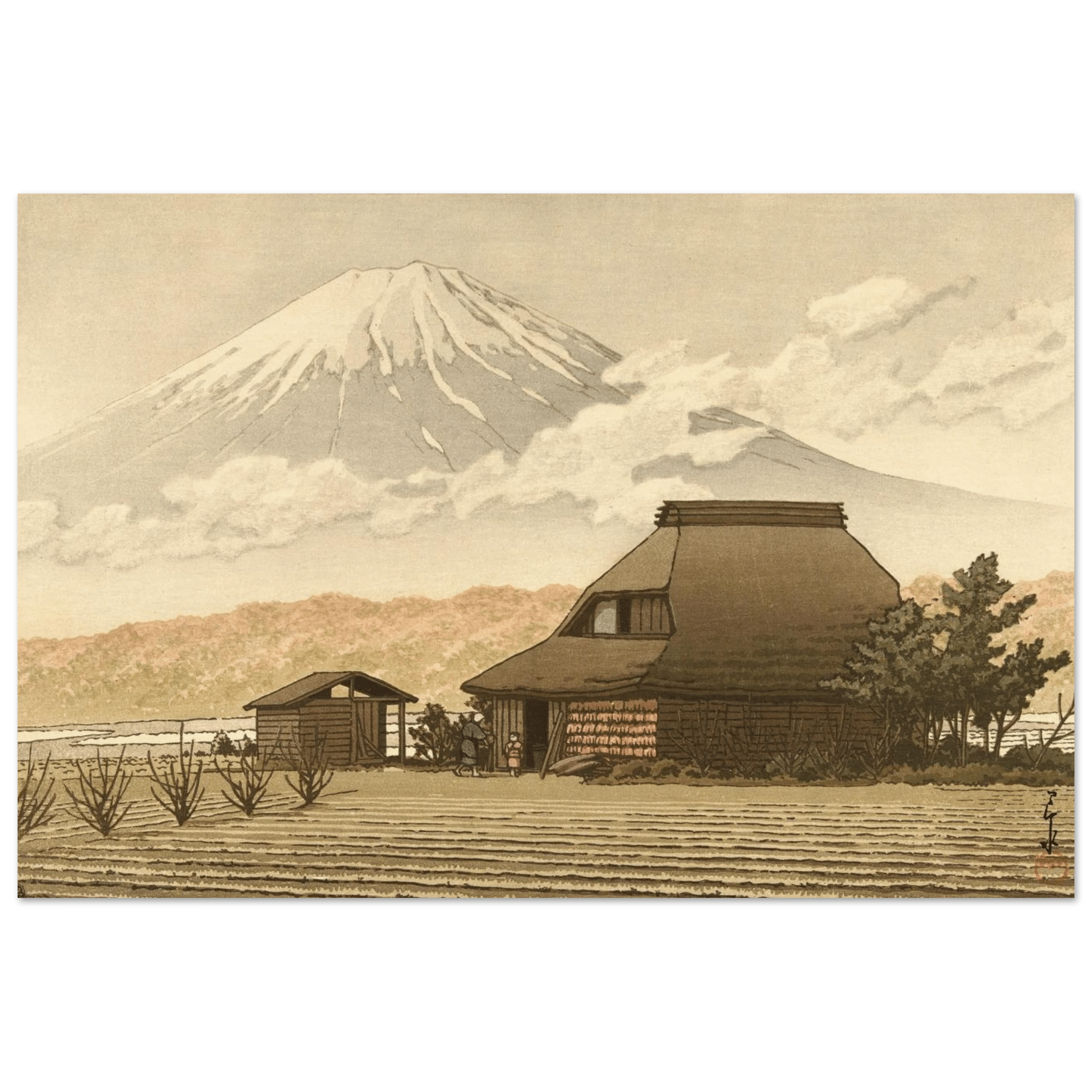 Fuji über dem Dorf Narusawa - Fine Art Prints - HINORI