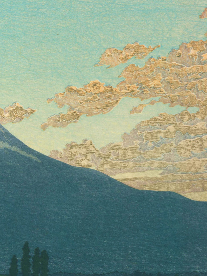 Fuji bei Sonnenaufgang - Gerahmte Eleganz