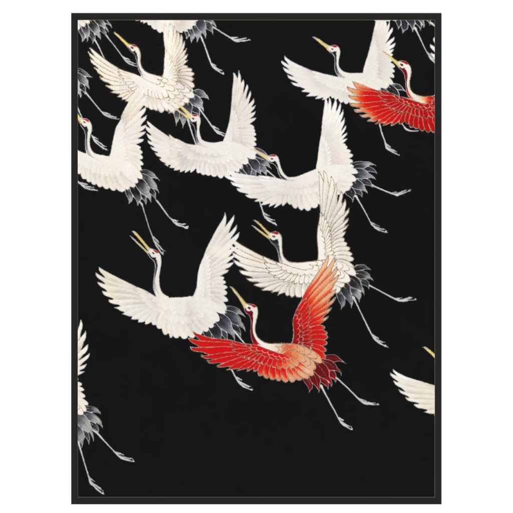 Furisode mit fliegenden Kranichen - Monuments