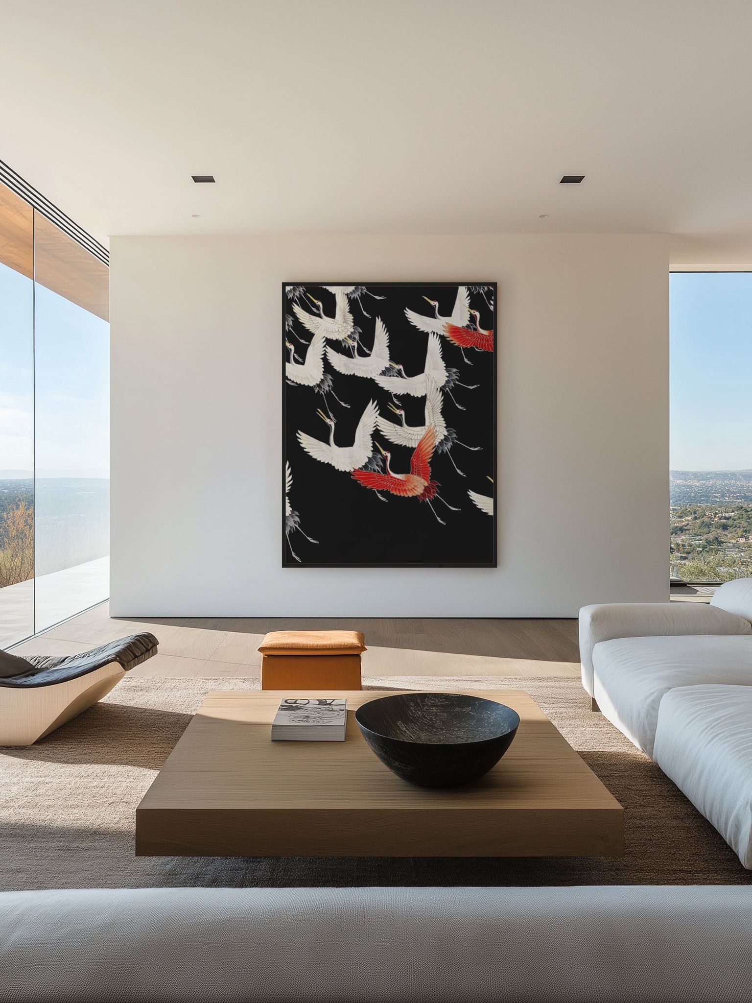 Furisode mit fliegenden Kranichen - Monuments