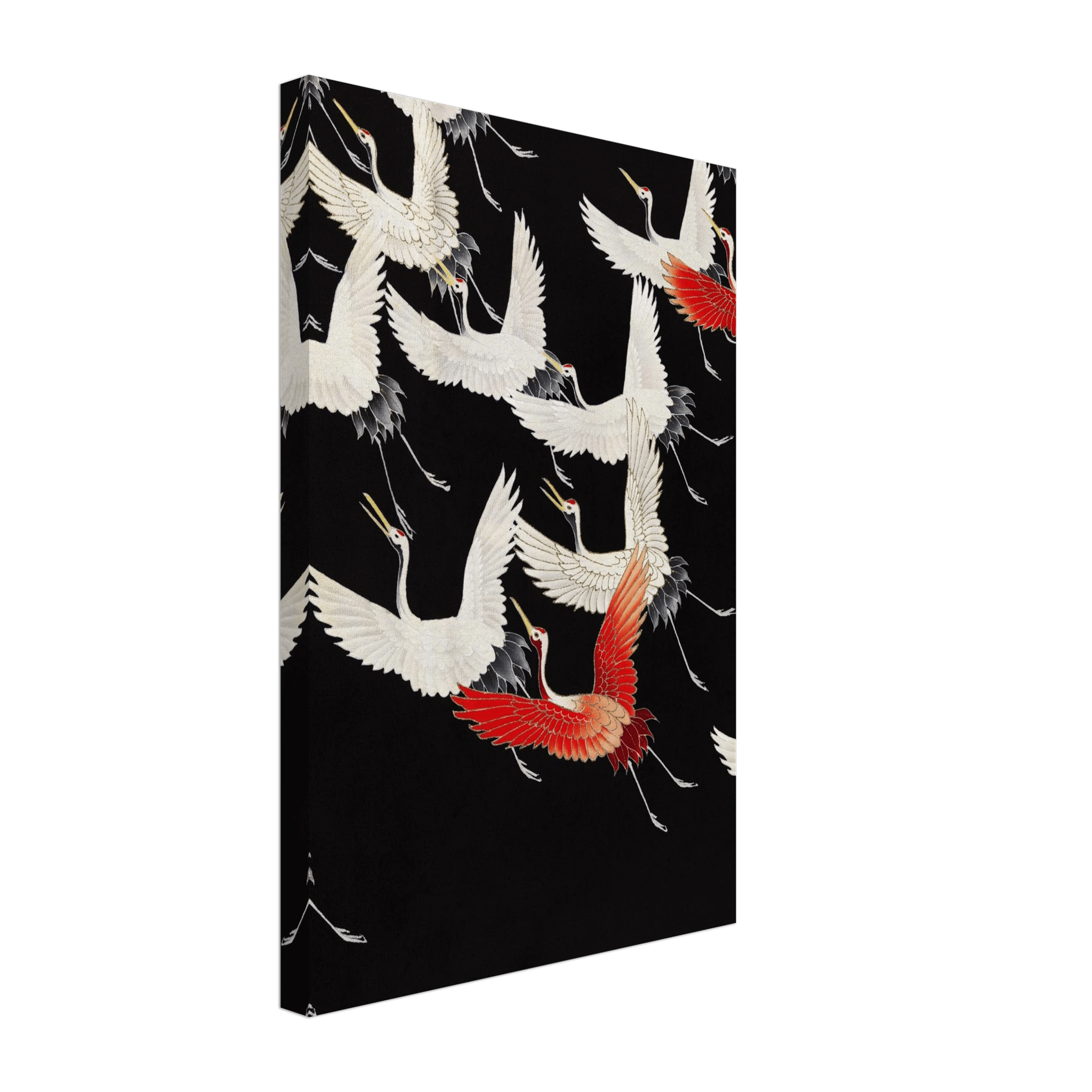Furisode mit fliegenden Kranichen - Leinwand Edition - HINORI