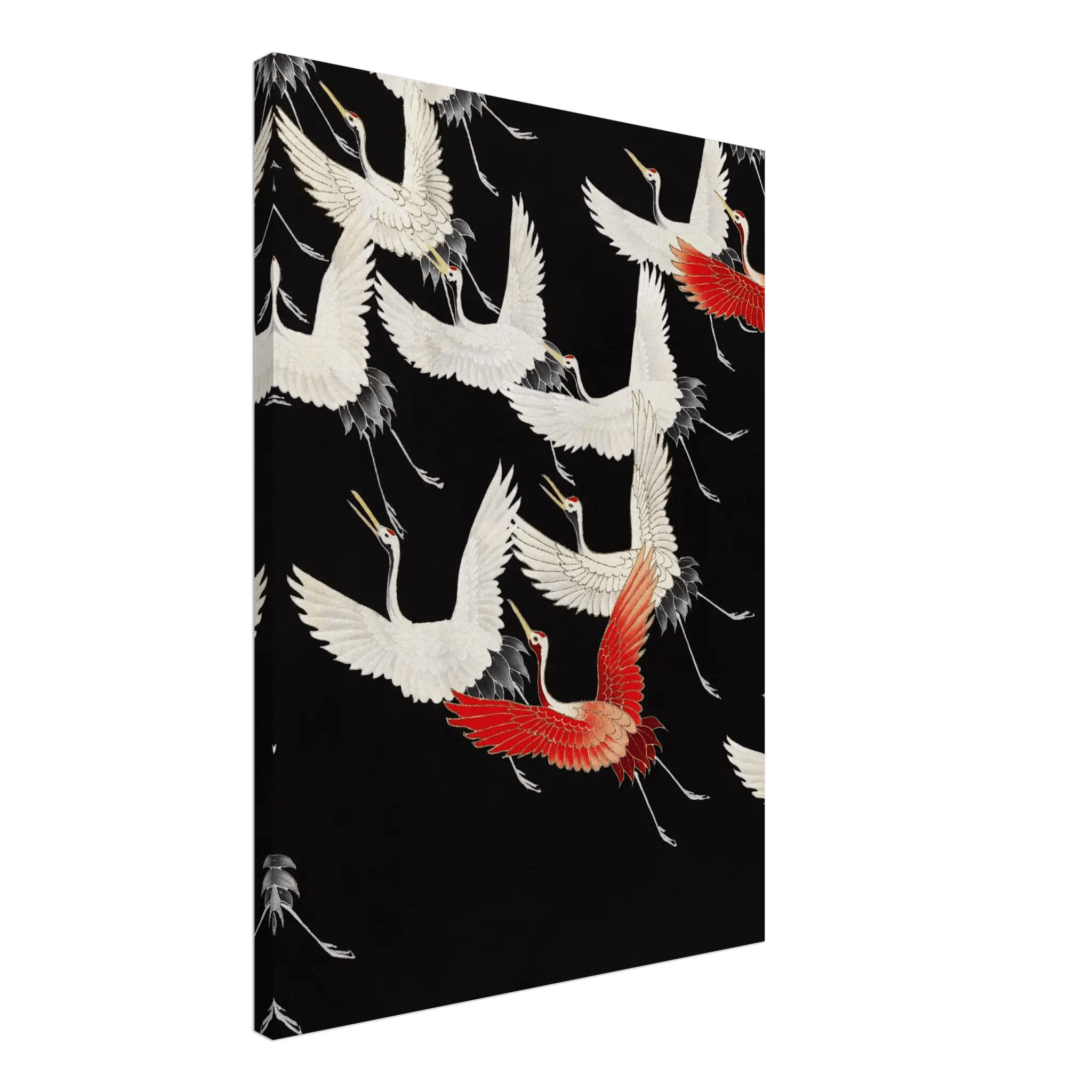 Furisode mit fliegenden Kranichen - Leinwand Edition - HINORI