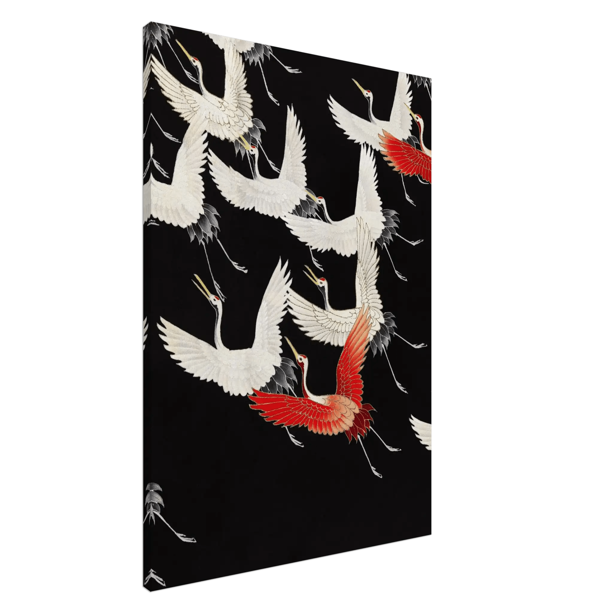 Furisode mit fliegenden Kranichen - Leinwand Edition - HINORI