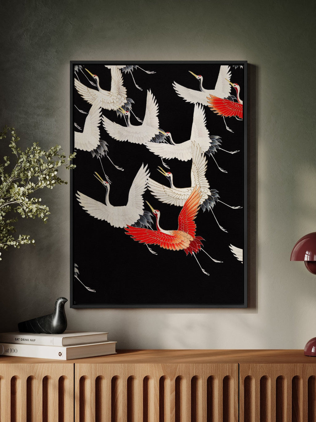 Furisode mit fliegenden Kranichen - Signature Collection - HINORI