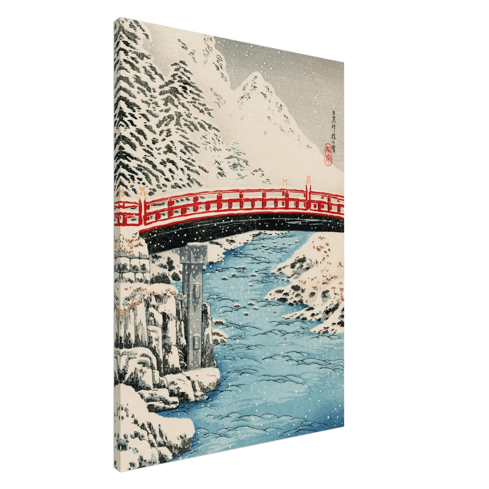 Heilige Brücke im Schneefall - Leinwand Edition - HINORI