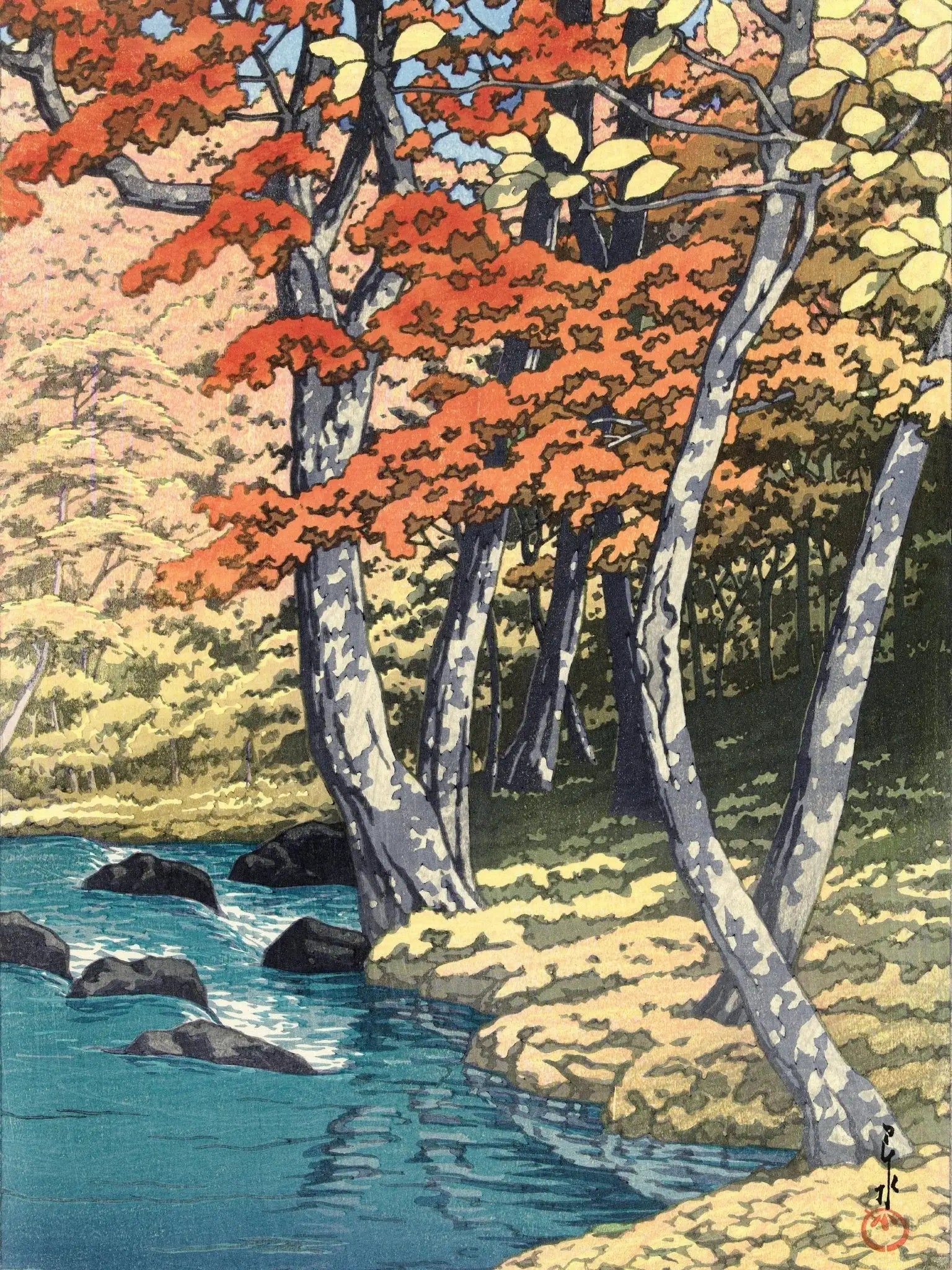 Herbst in Oirase - Gerahmte Eleganz - HINORI