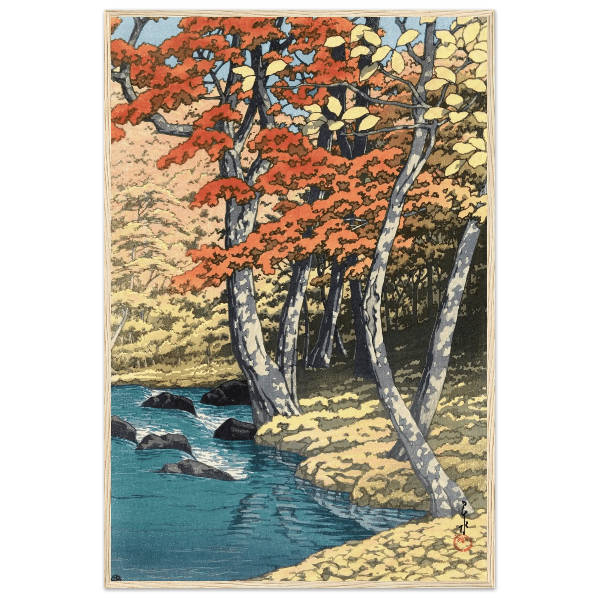 Herbst in Oirase - Gerahmte Eleganz - HINORI