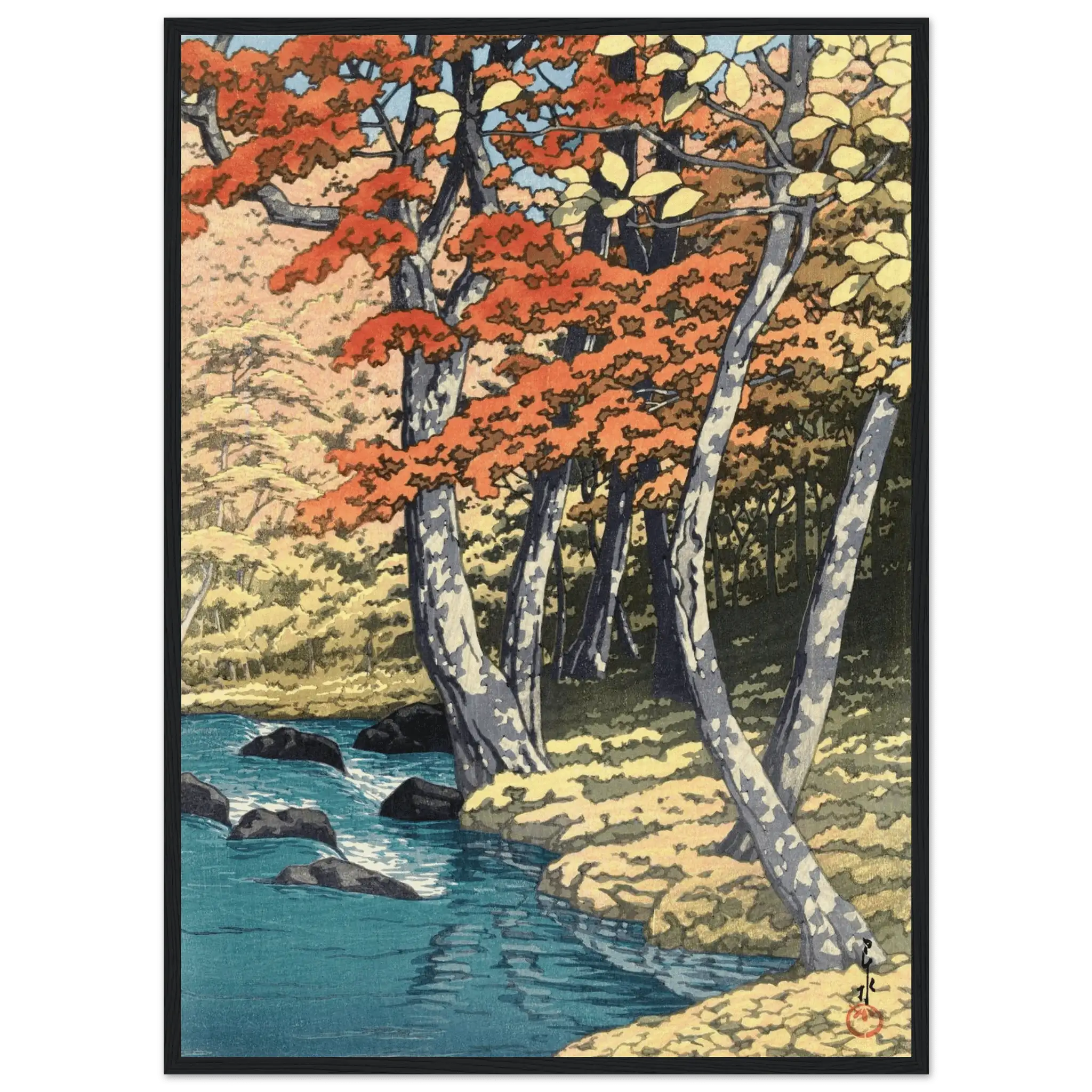 Herbst in Oirase - Gerahmte Eleganz - HINORI