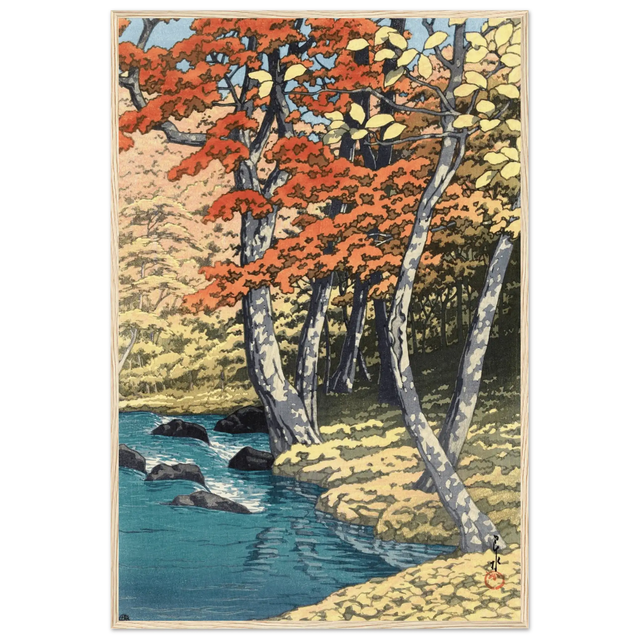 Herbst in Oirase - Gerahmte Eleganz - HINORI