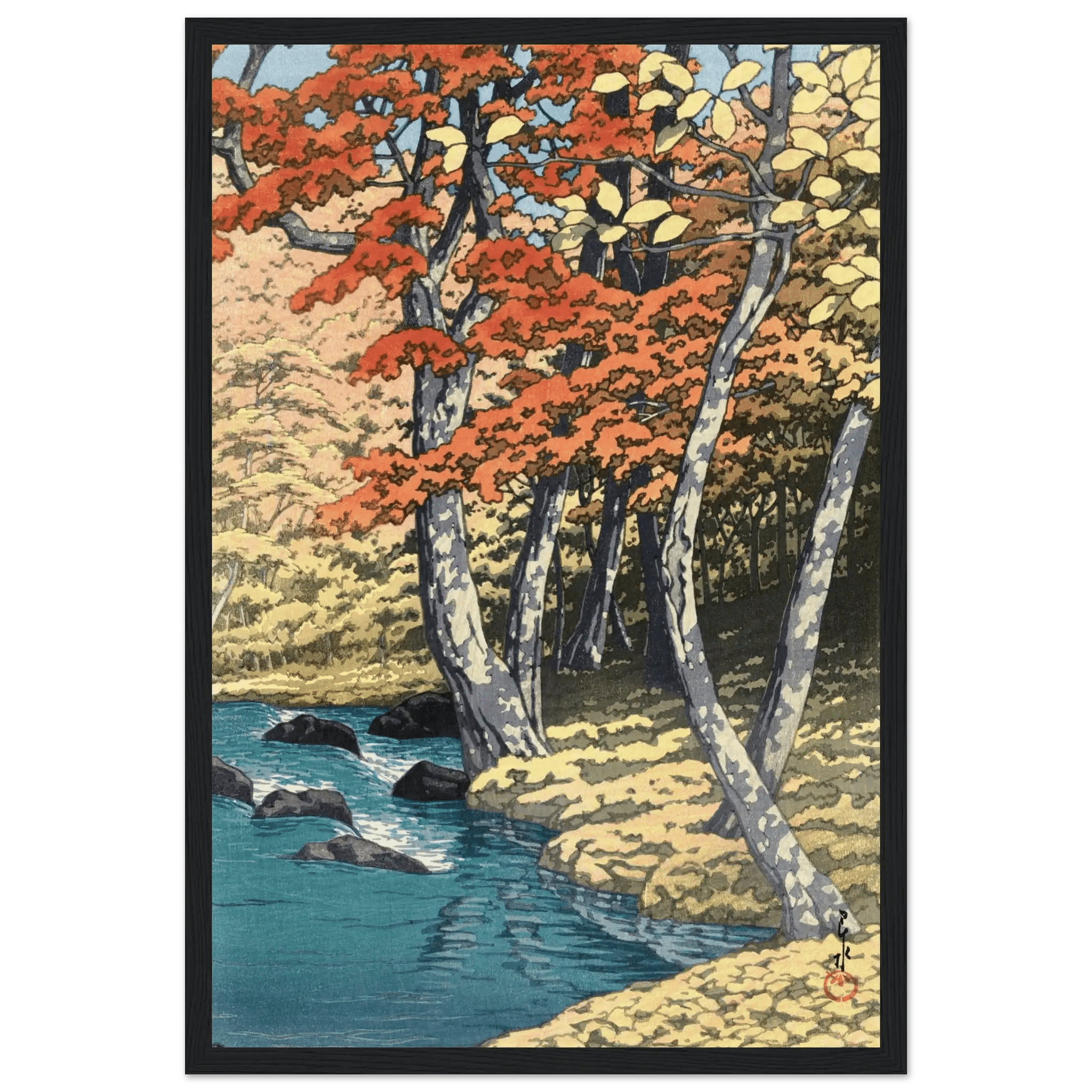 Herbst in Oirase - Gerahmte Eleganz - HINORI