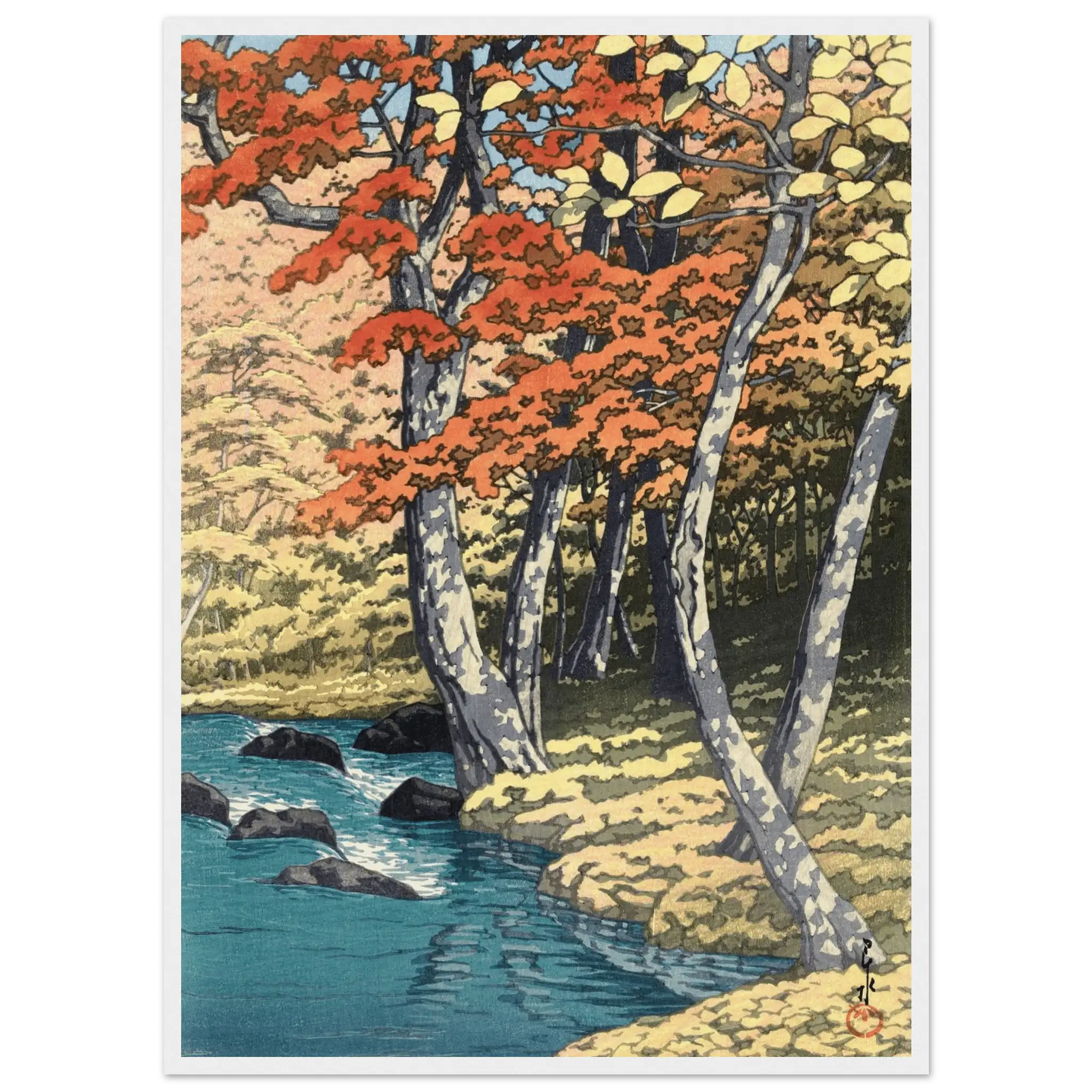 Herbst in Oirase - Gerahmte Eleganz - HINORI