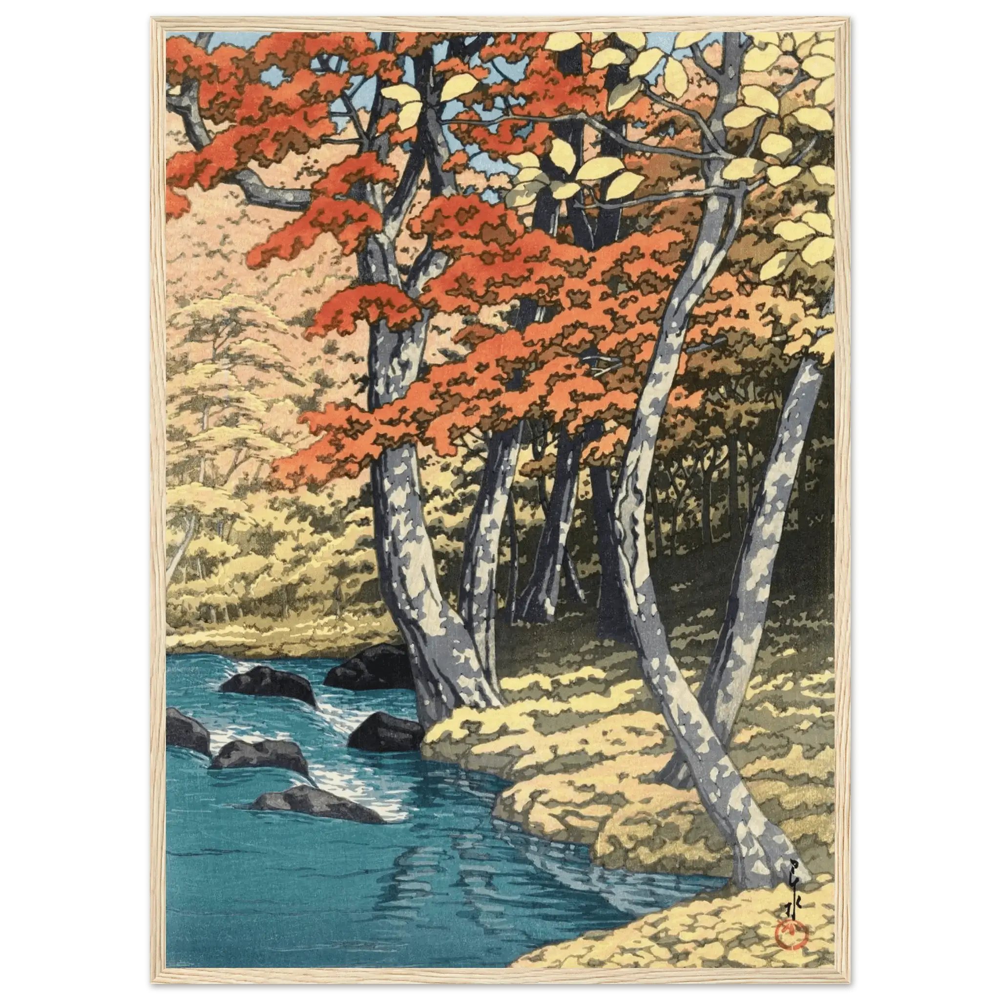 Herbst in Oirase - Gerahmte Eleganz - HINORI