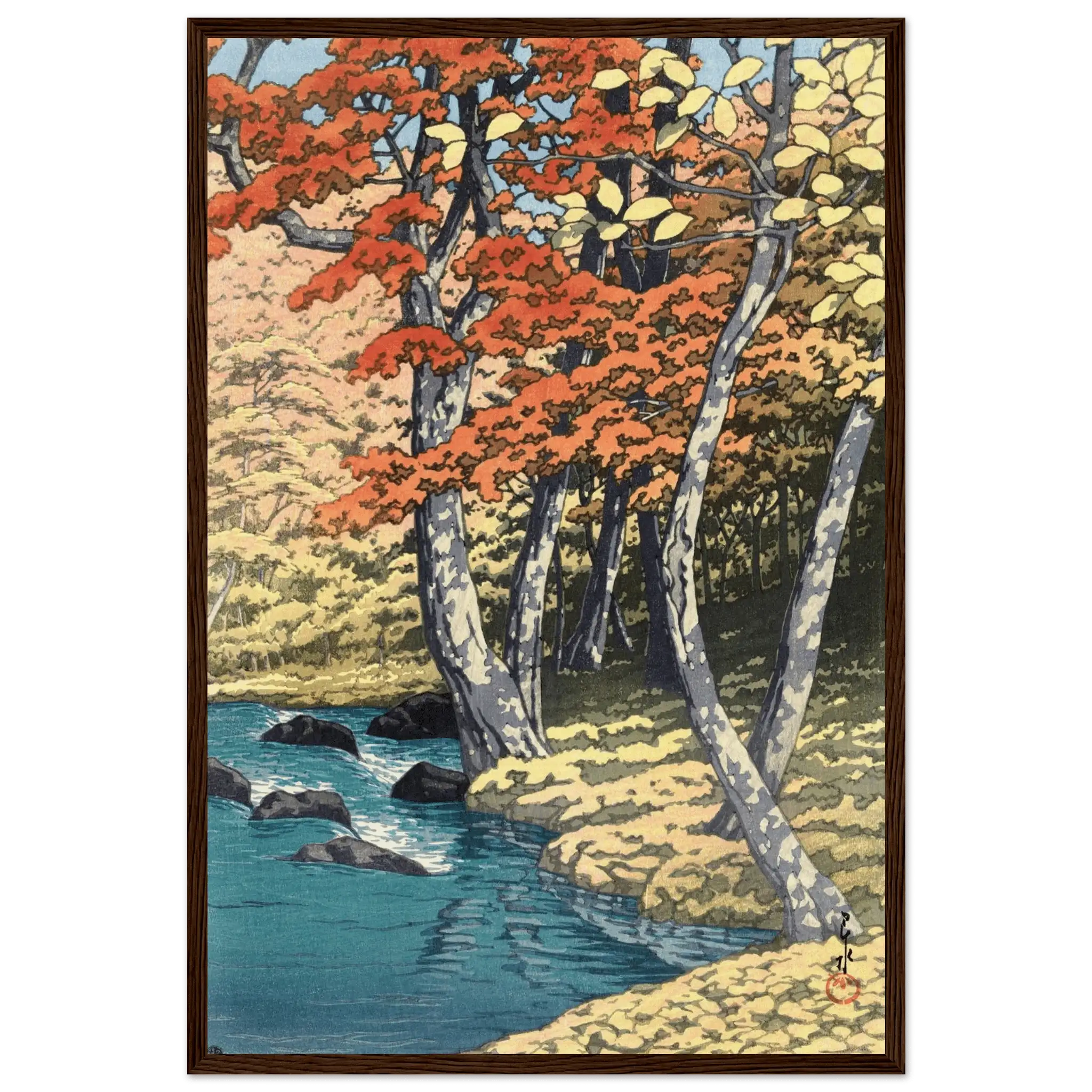 Herbst in Oirase - Gerahmte Eleganz - HINORI