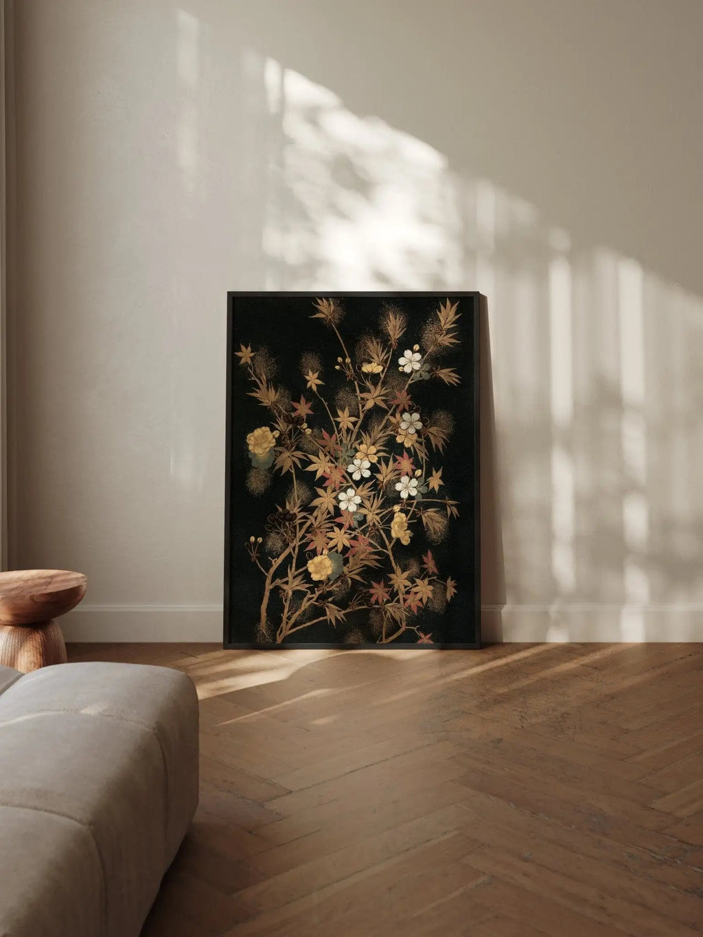 Japanische Herbstblüten - Gerahmte Eleganz - HINORI