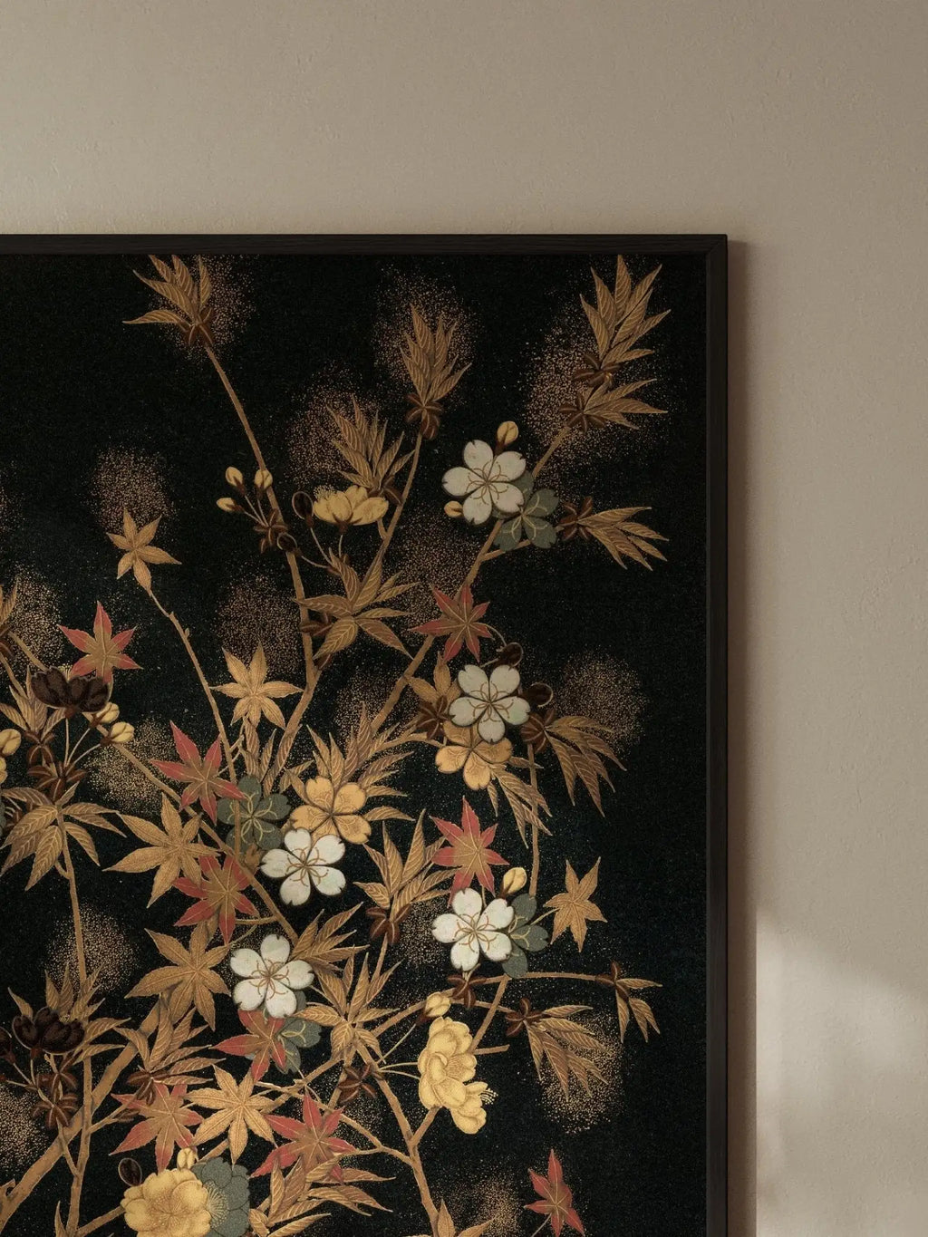 Japanische Herbstblüten - Gerahmte Eleganz - HINORI