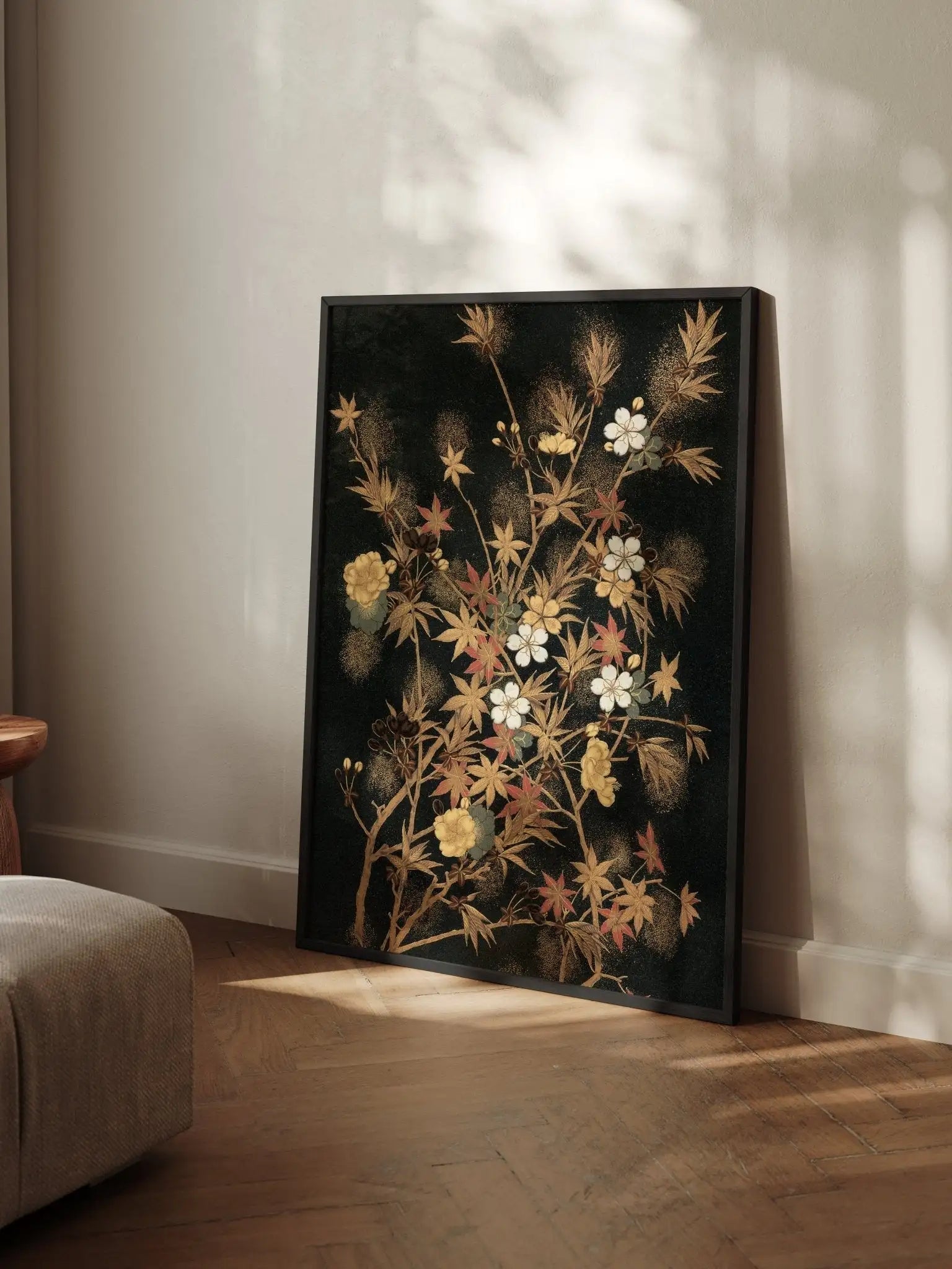 Japanische Herbstblüten - Gerahmte Eleganz - HINORI