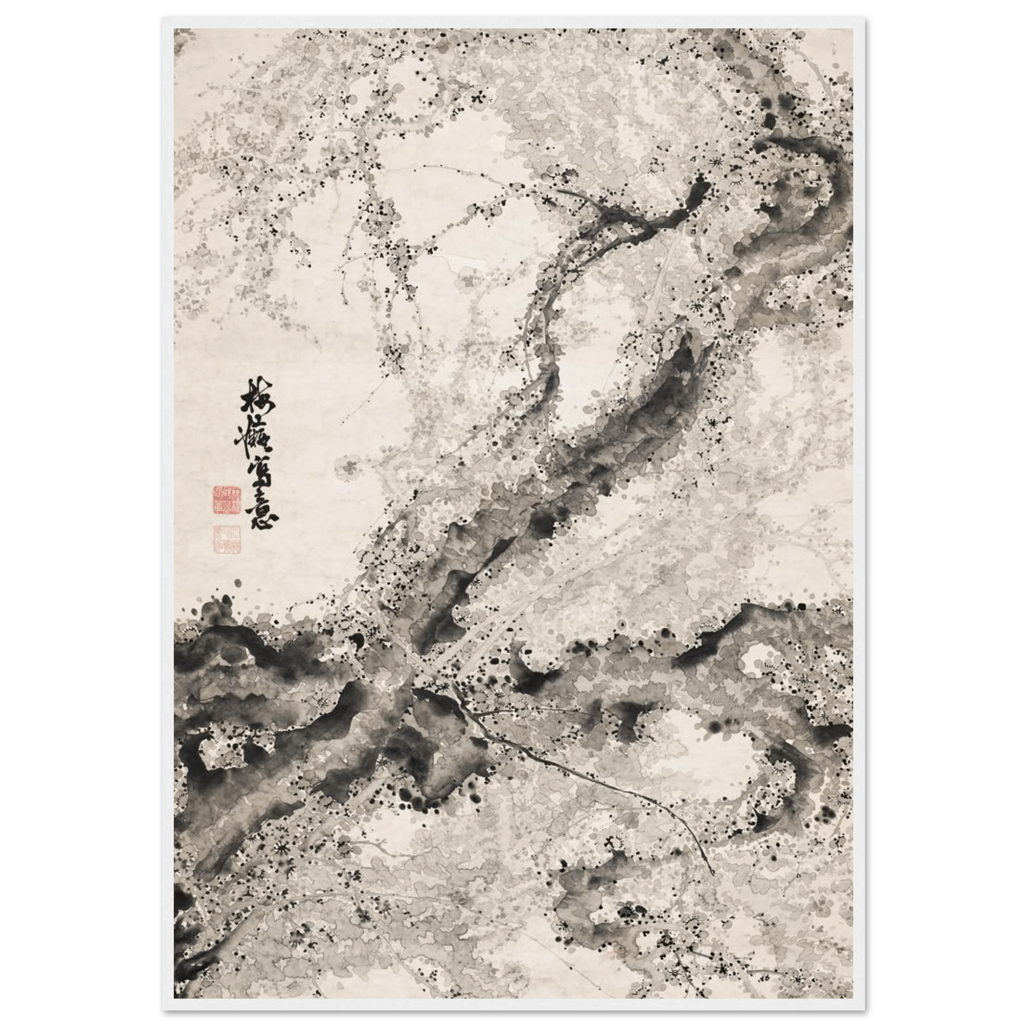 Japanischer Pflaumenbaum - Gerahmte Eleganz - HINORI