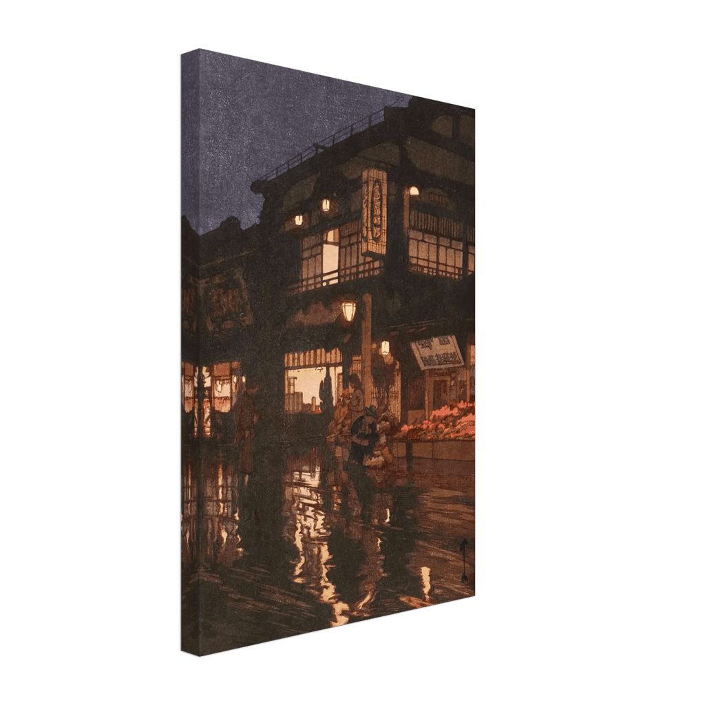 Kagurazaka - Straße nach dem nächtlichen Regen - Leinwand Edition - HINORI