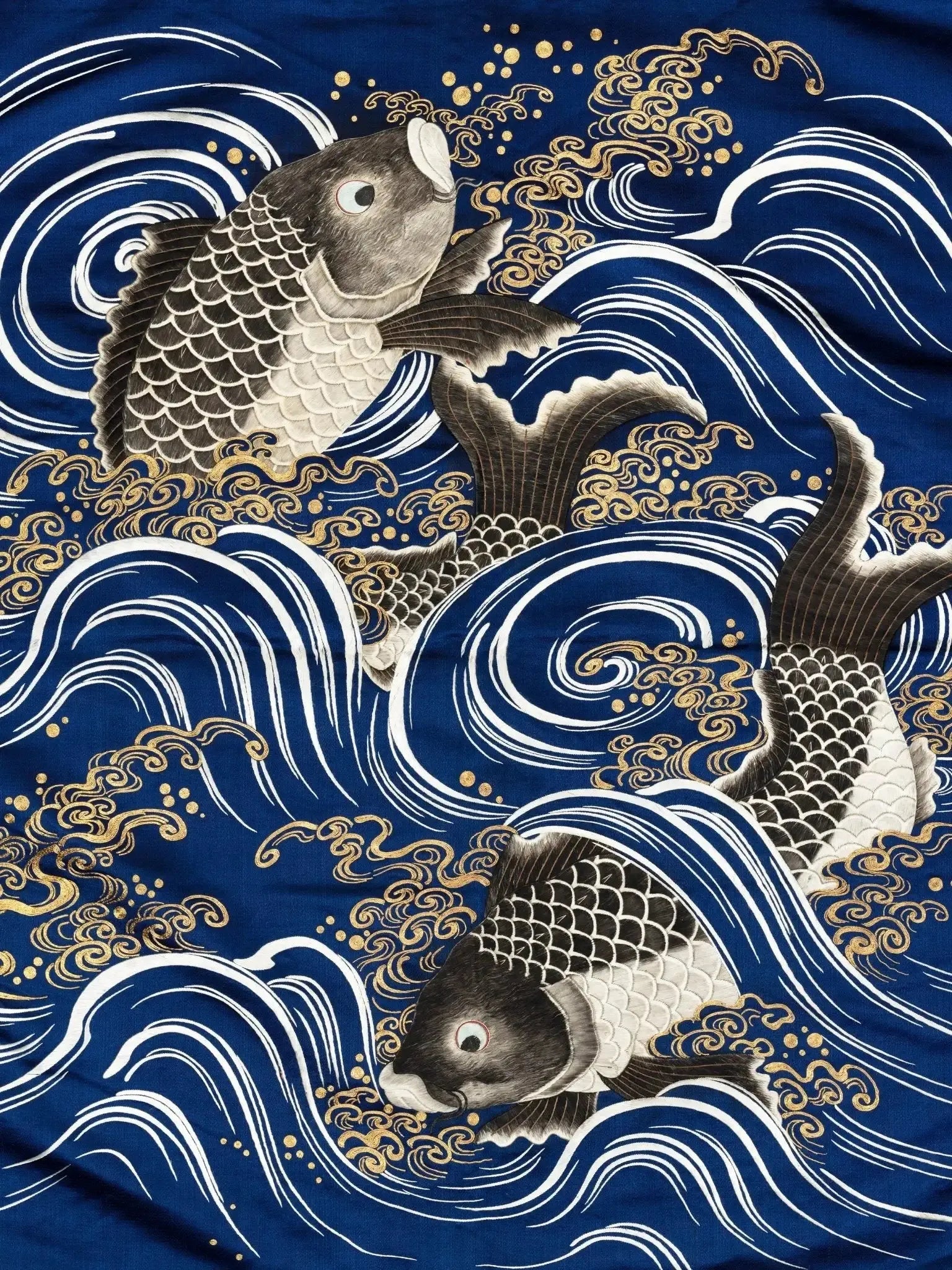 Karpfen in den Wellen - Gerahmte Eleganz - HINORI