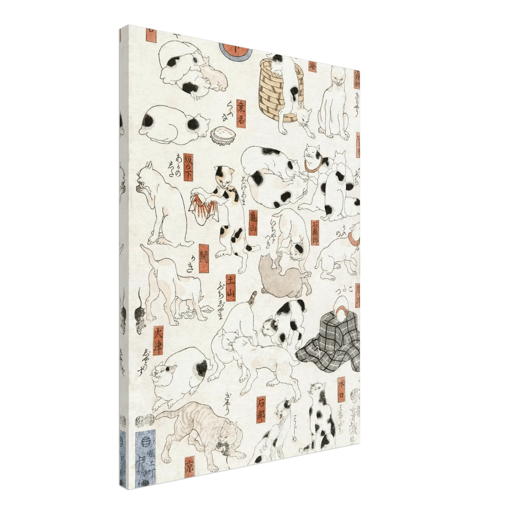 Katzen entlang der Tōkaidō - Straße - Leinwand Edition - HINORI