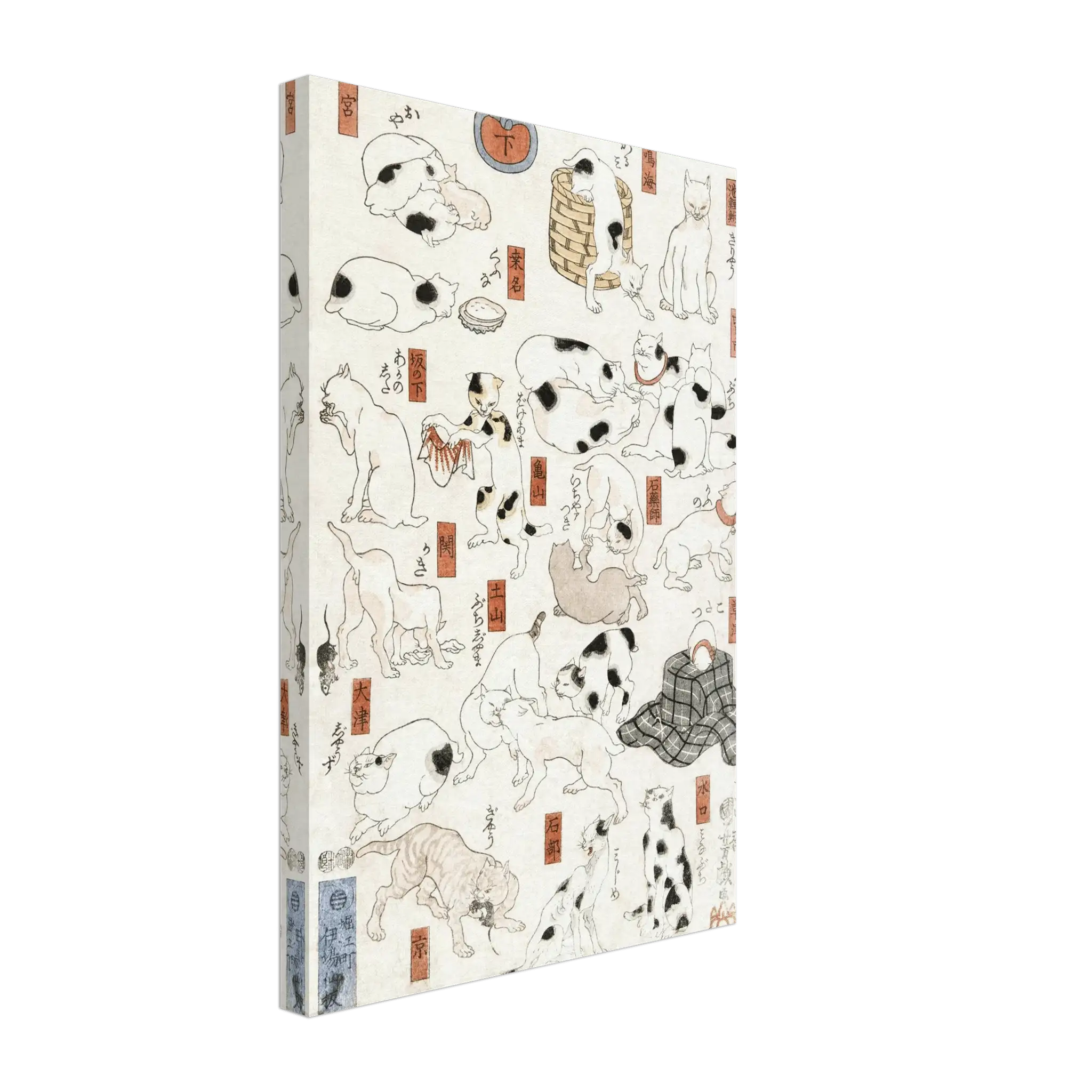 Katzen entlang der Tōkaidō - Straße - Leinwand Edition - HINORI