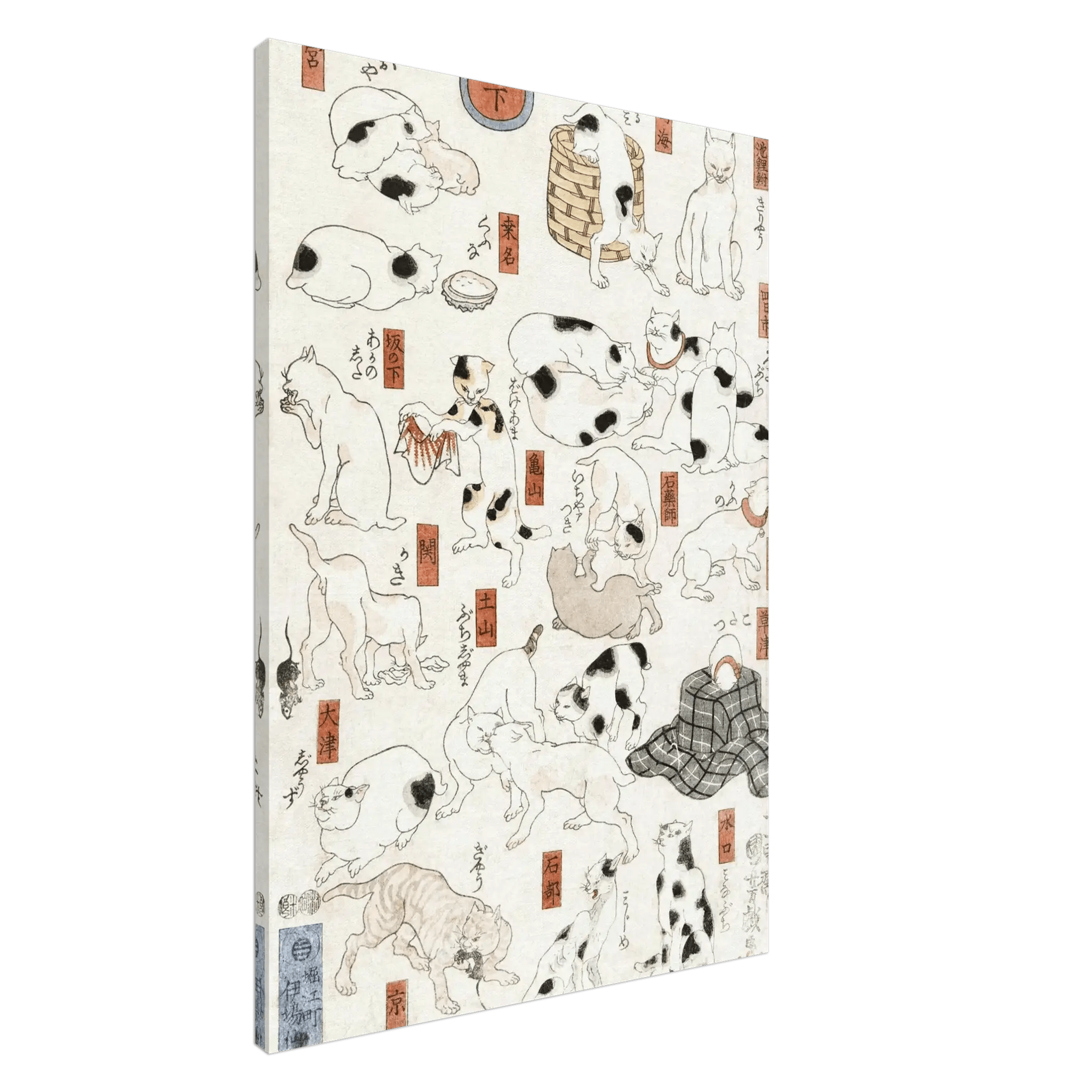 Katzen entlang der Tōkaidō - Straße - Leinwand Edition - HINORI