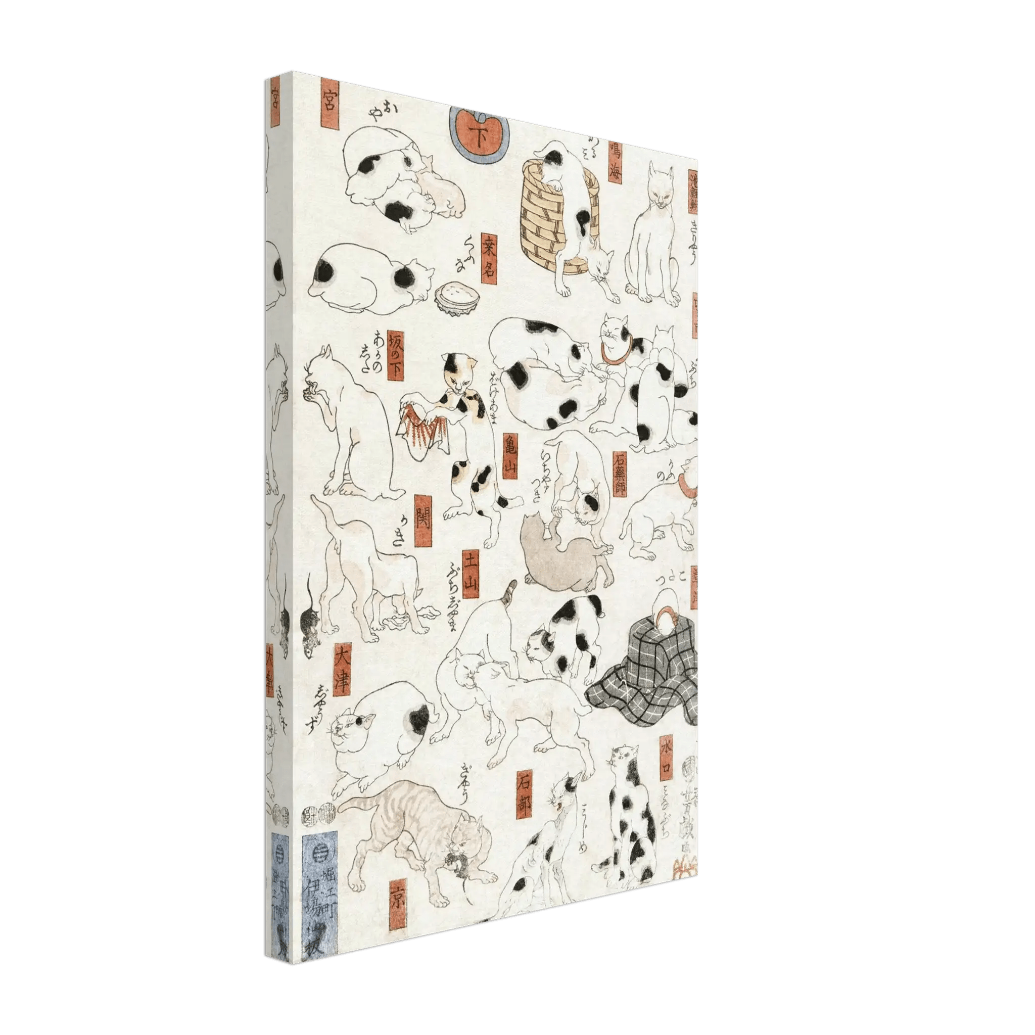 Katzen entlang der Tōkaidō - Straße - Leinwand Edition - HINORI