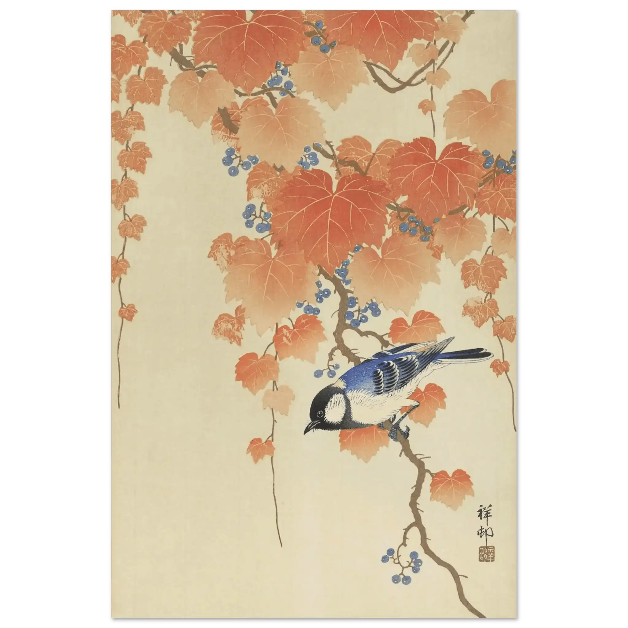 Kohlmeise im Herbstlaub - Fine Art Prints - HINORI