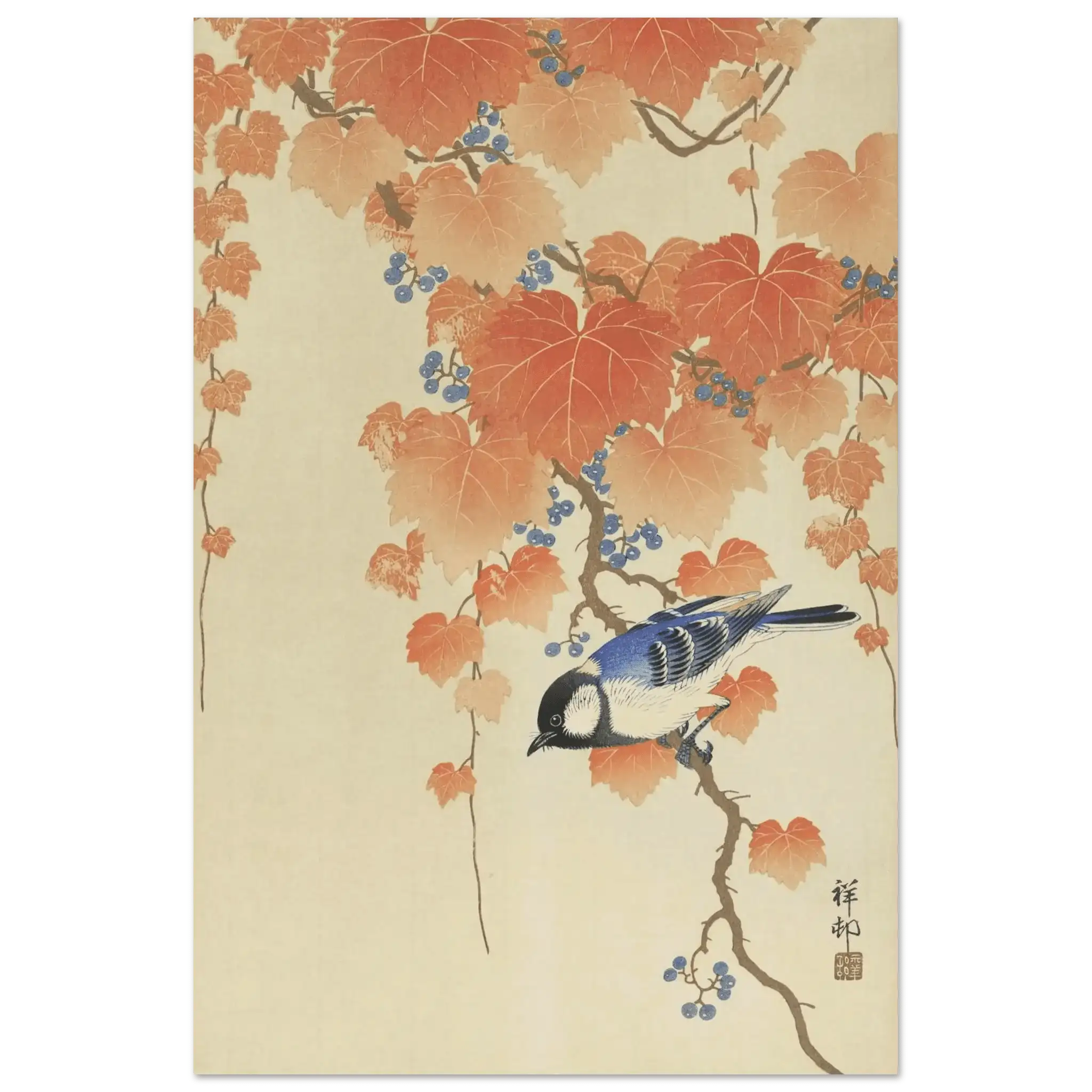 Kohlmeise im Herbstlaub - Fine Art Prints - HINORI