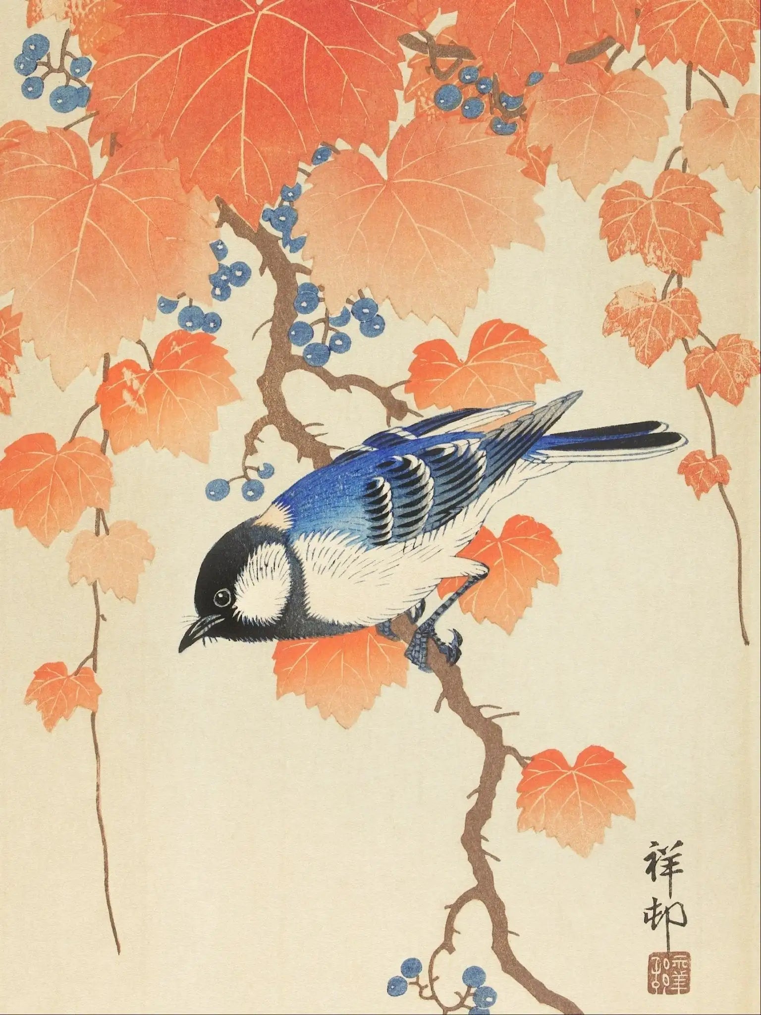 Kohlmeise im Herbstlaub - Signature Collection - HINORI