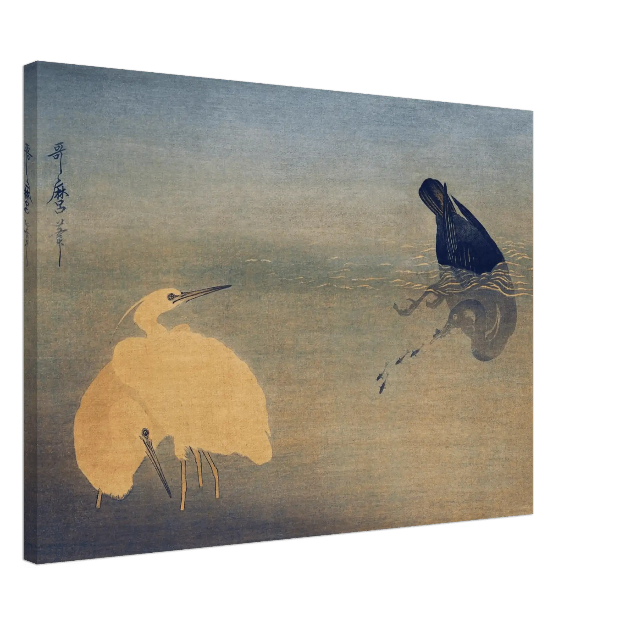Kormoran und Reiher - Leinwand Edition - HINORI