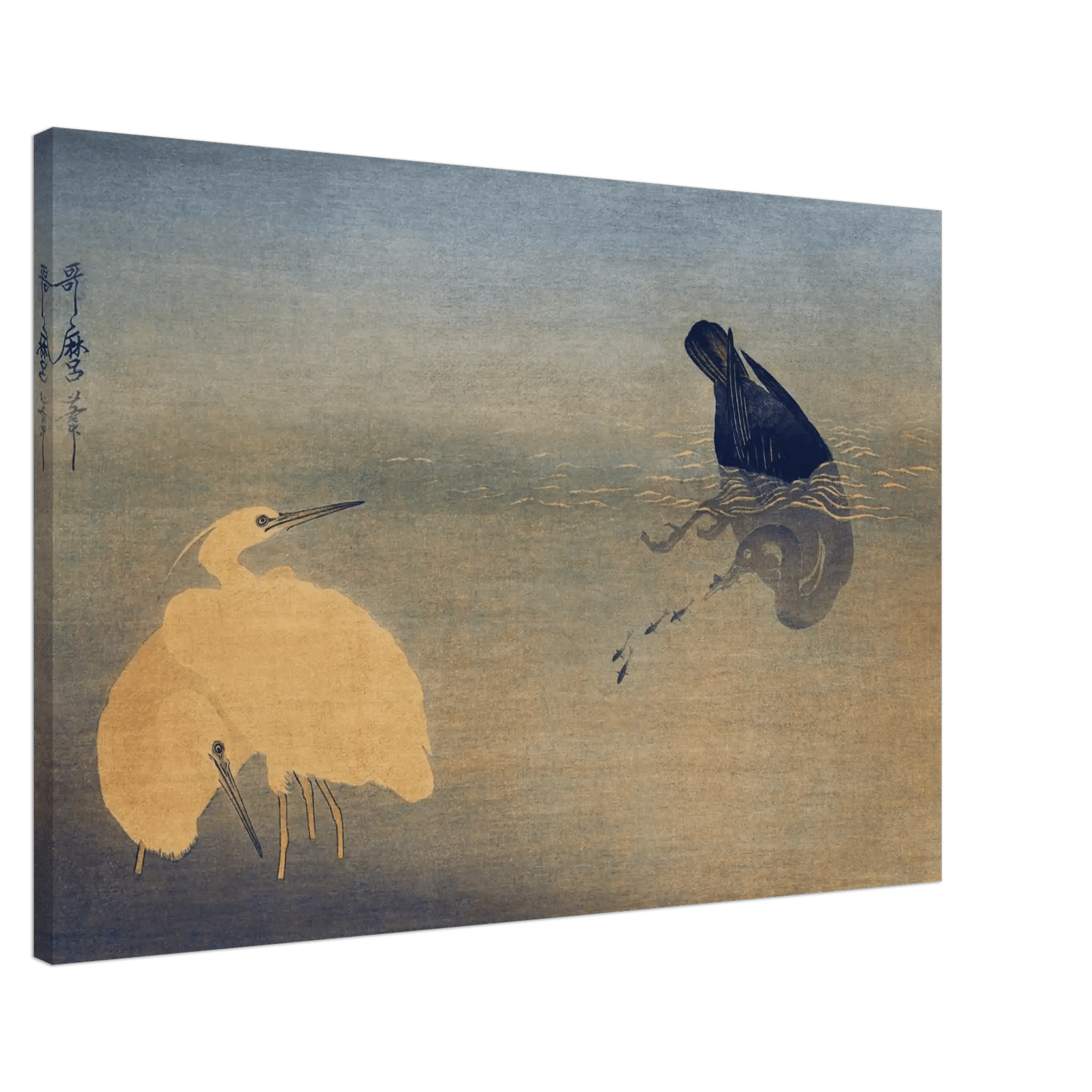 Kormoran und Reiher - Leinwand Edition - HINORI