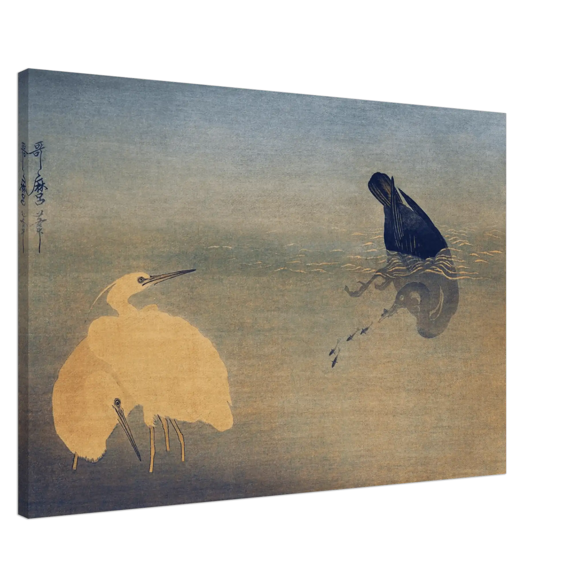 Kormoran und Reiher - Leinwand Edition - HINORI