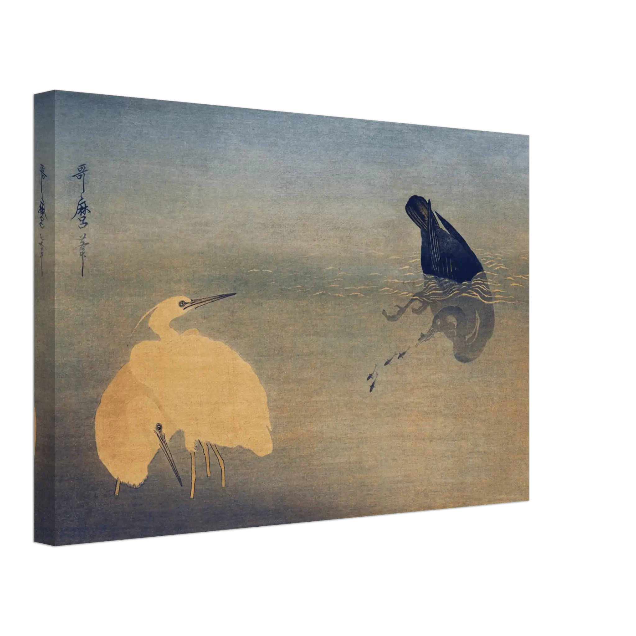 Kormoran und Reiher - Leinwand Edition - HINORI