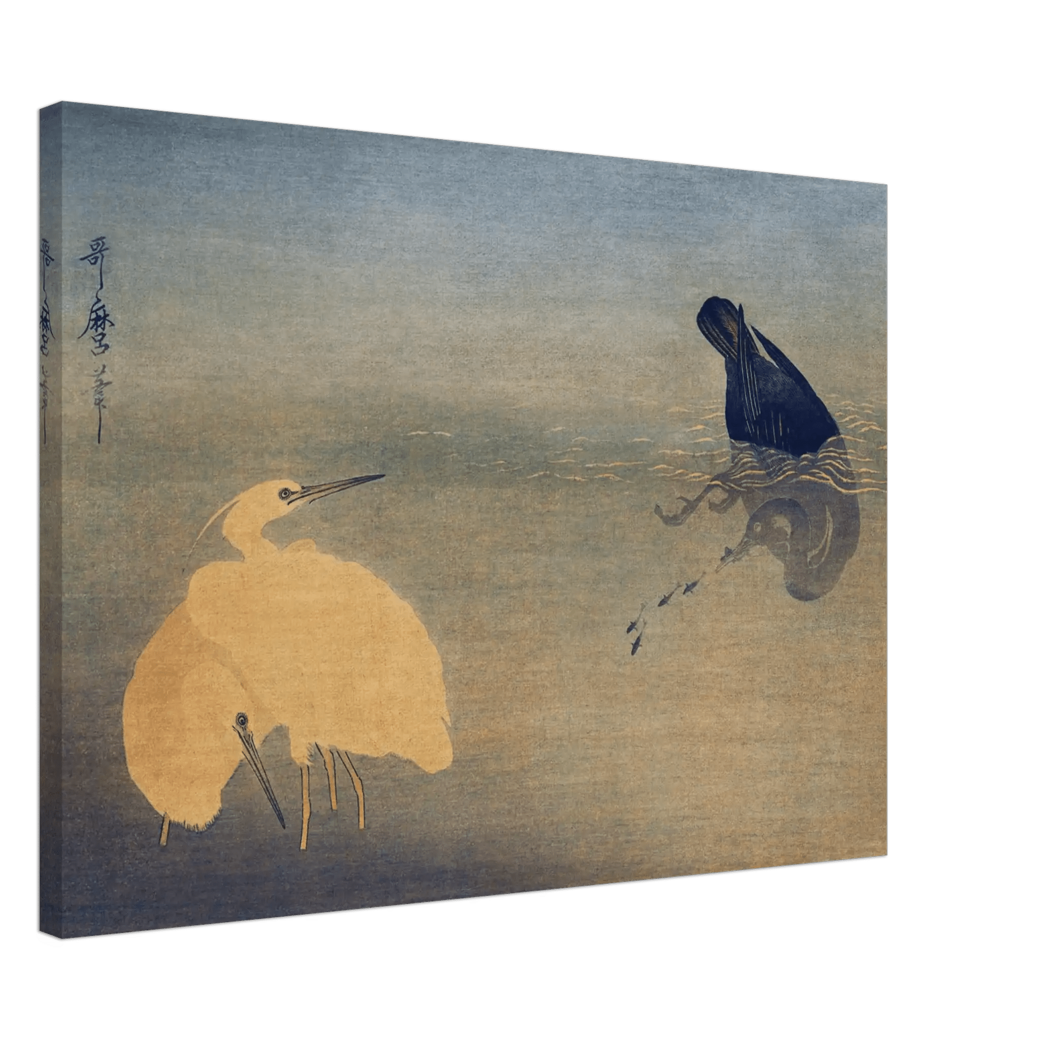 Kormoran und Reiher - Leinwand Edition - HINORI