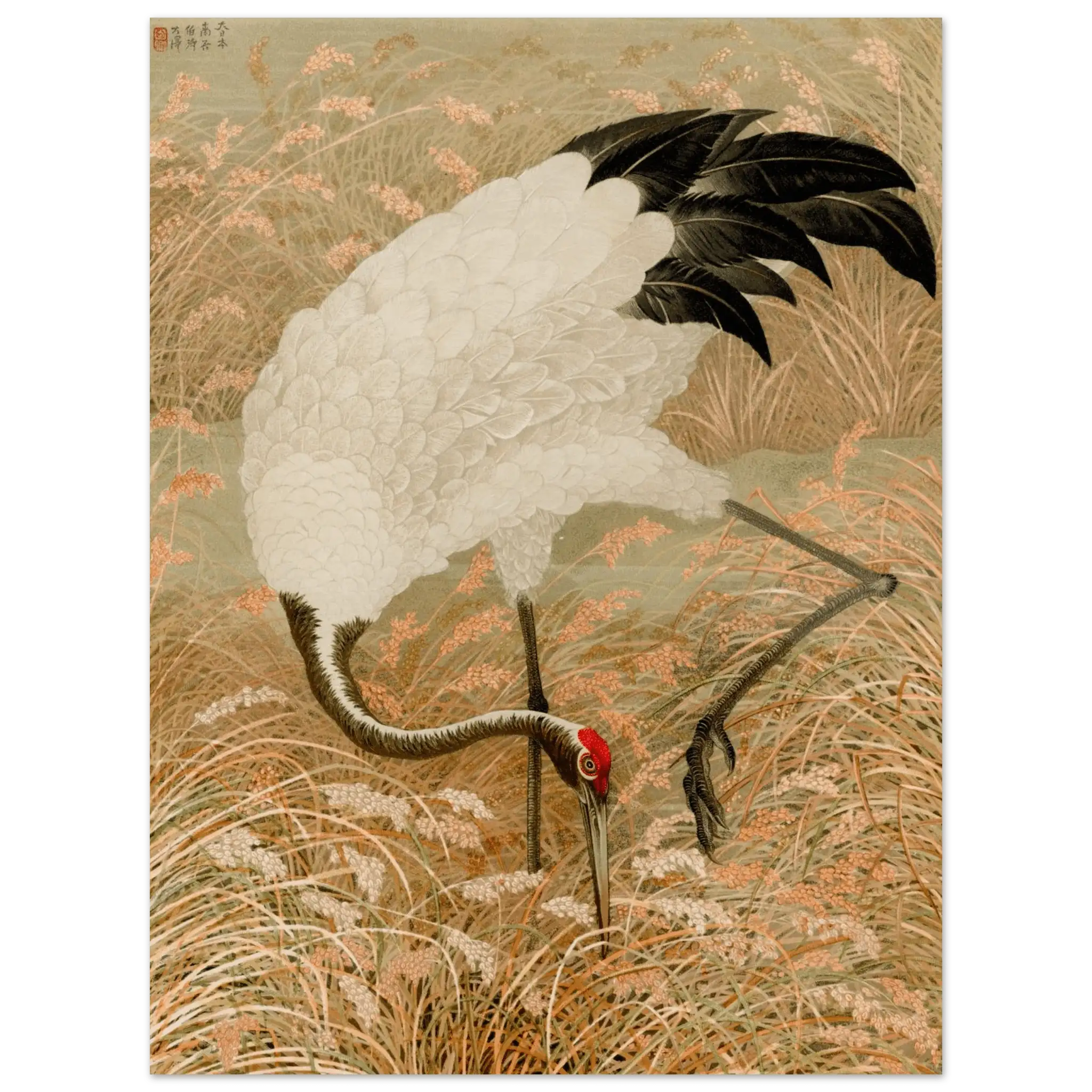 Kranich im Reisfeld - Fine Art Prints - HINORI