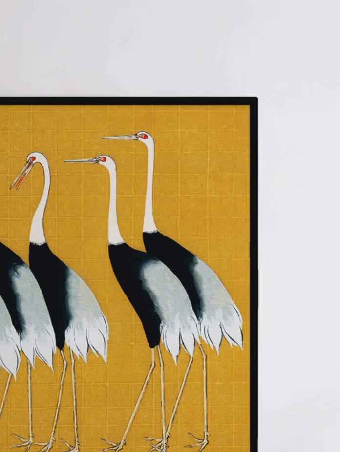 Kraniche der Harmonie - Gerahmte Eleganz
