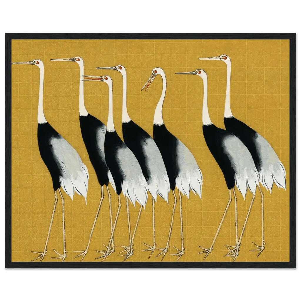 Kraniche der Harmonie - Gerahmte Eleganz - HINORI