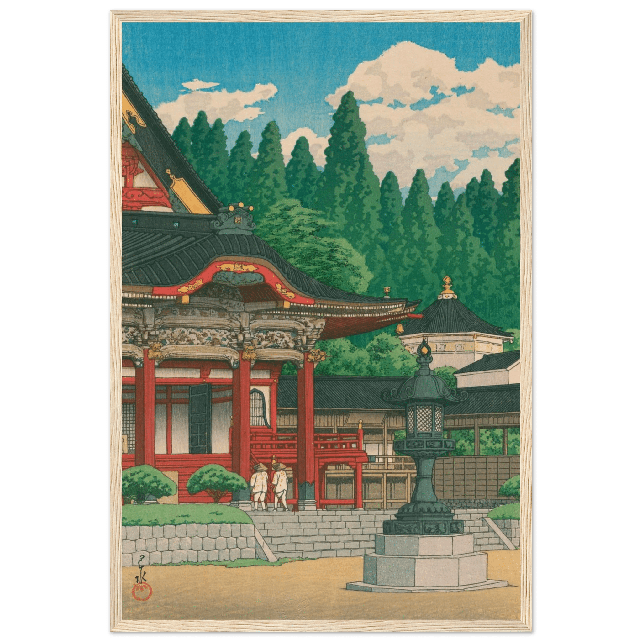 Kuon - Tempel am Berg Minobu - Gerahmte Eleganz - HINORI