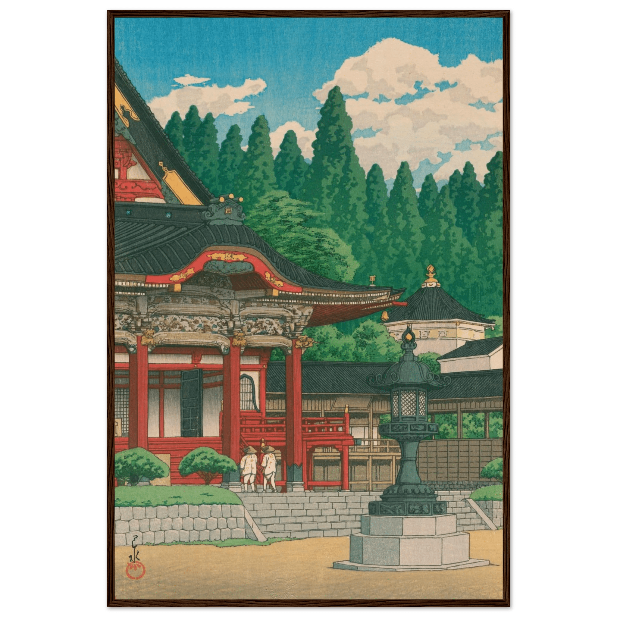 Kuon - Tempel am Berg Minobu - Gerahmte Eleganz - HINORI