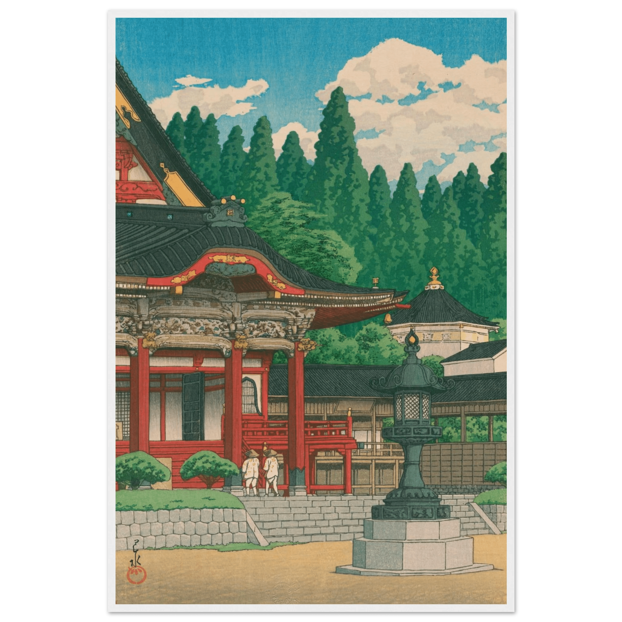 Kuon - Tempel am Berg Minobu - Gerahmte Eleganz - HINORI