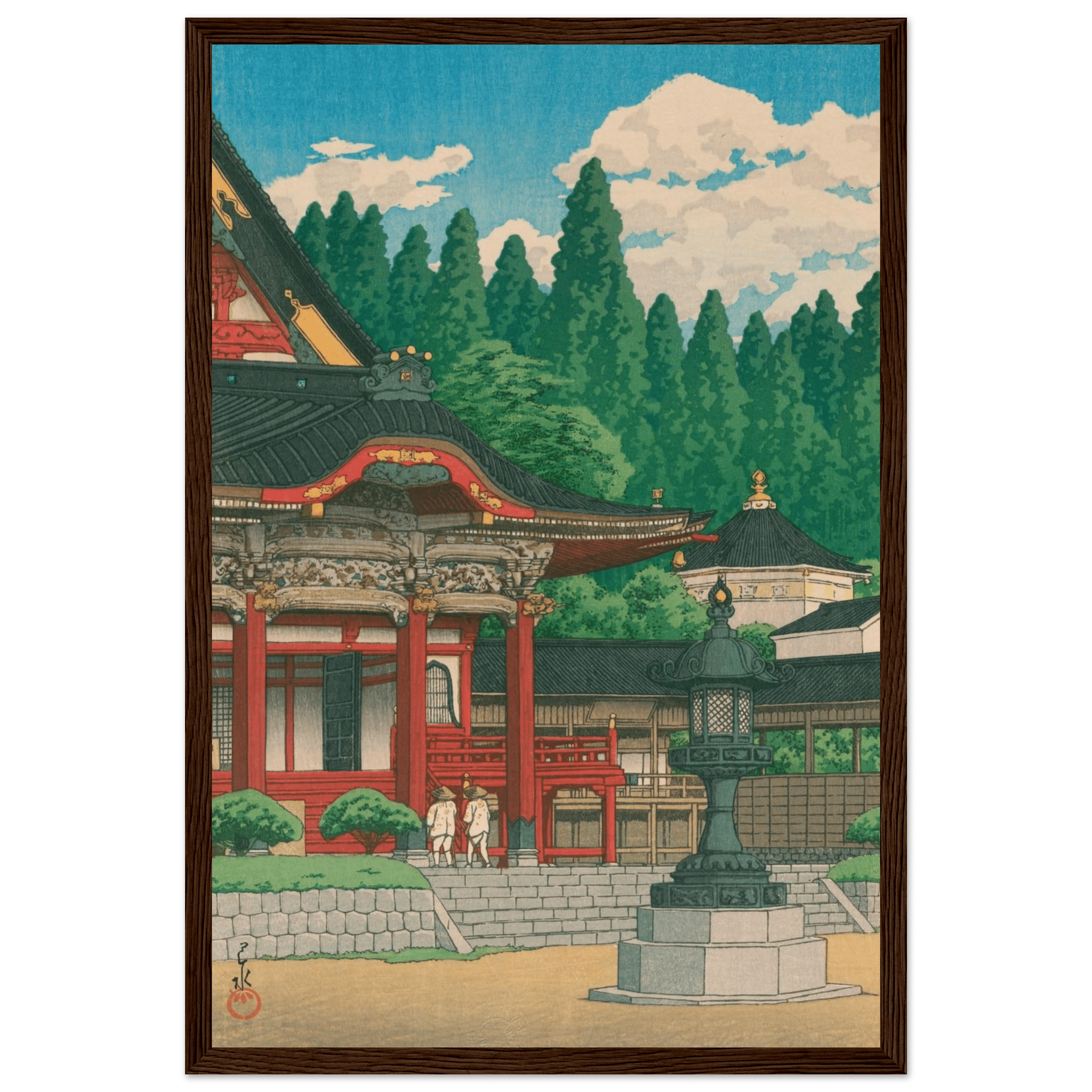 Kuon - Tempel am Berg Minobu - Gerahmte Eleganz - HINORI