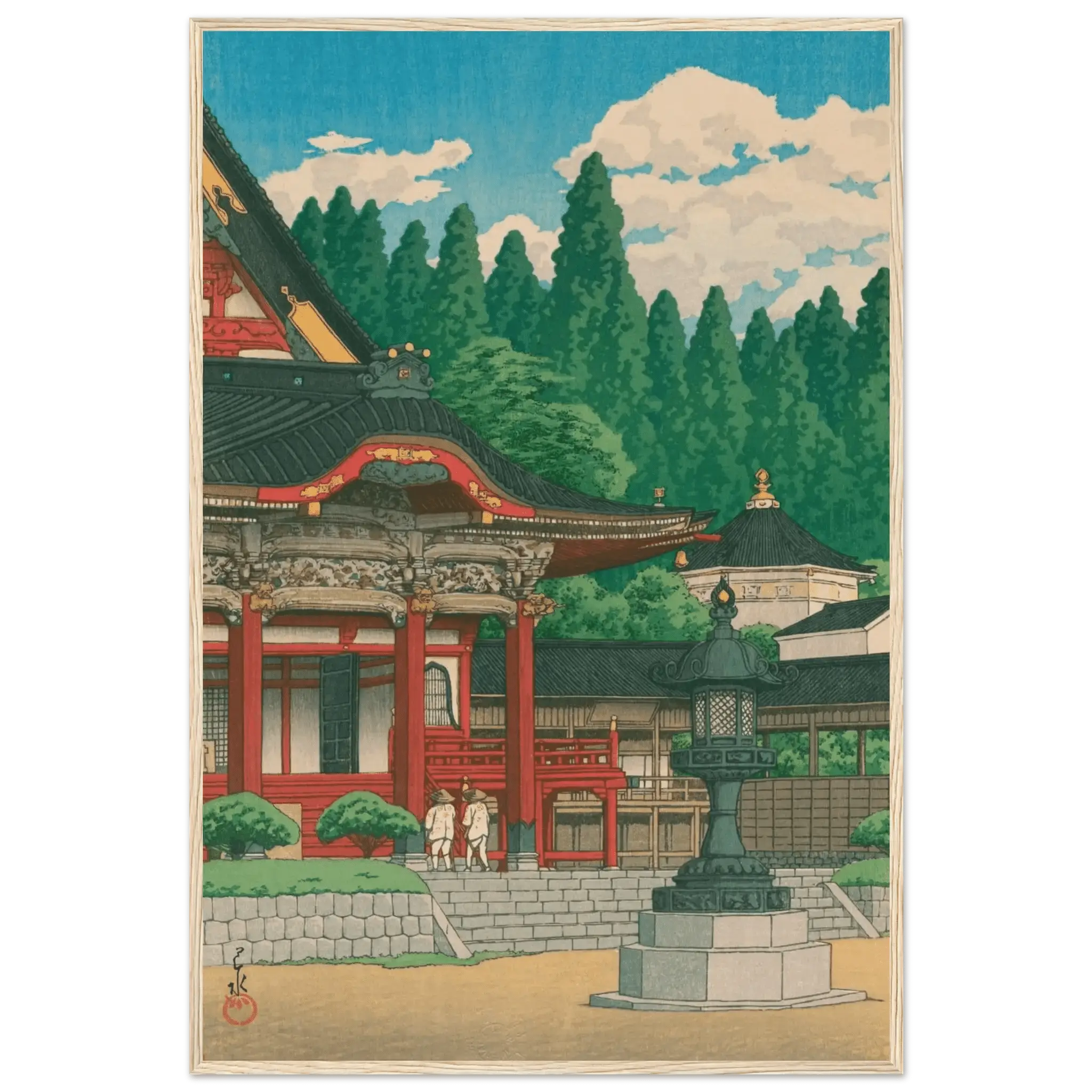 Kuon - Tempel am Berg Minobu - Gerahmte Eleganz - HINORI