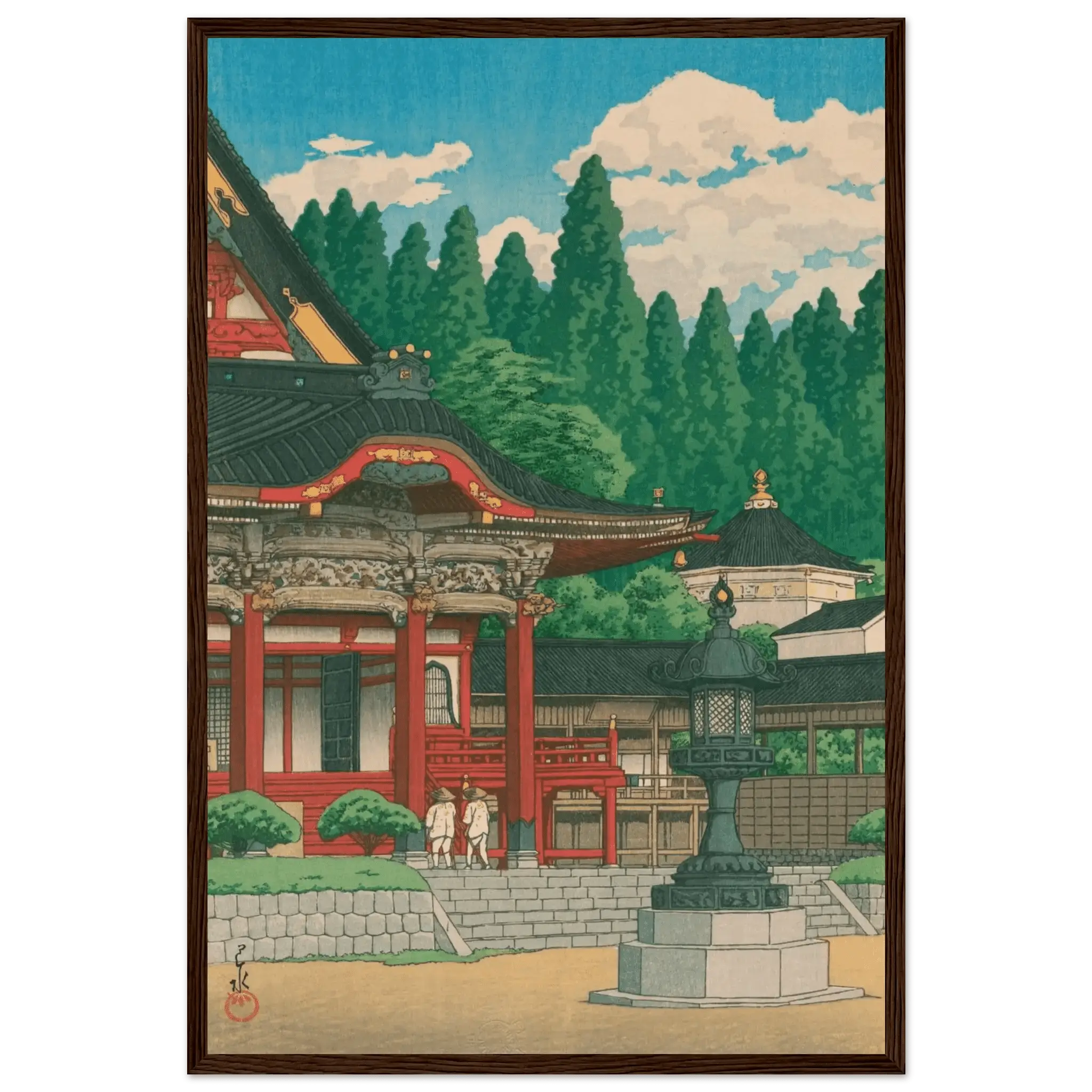 Kuon - Tempel am Berg Minobu - Gerahmte Eleganz - HINORI