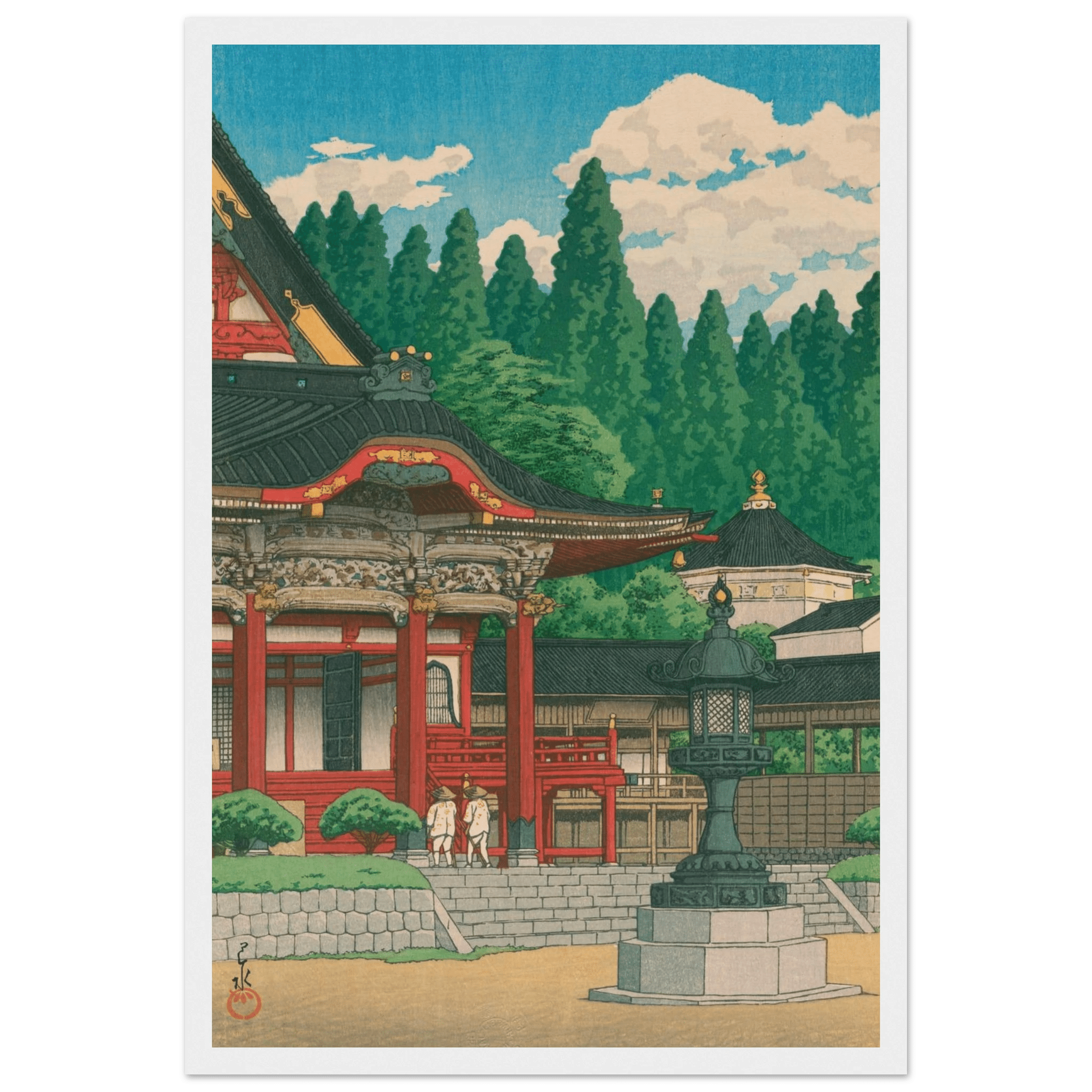 Kuon - Tempel am Berg Minobu - Gerahmte Eleganz - HINORI