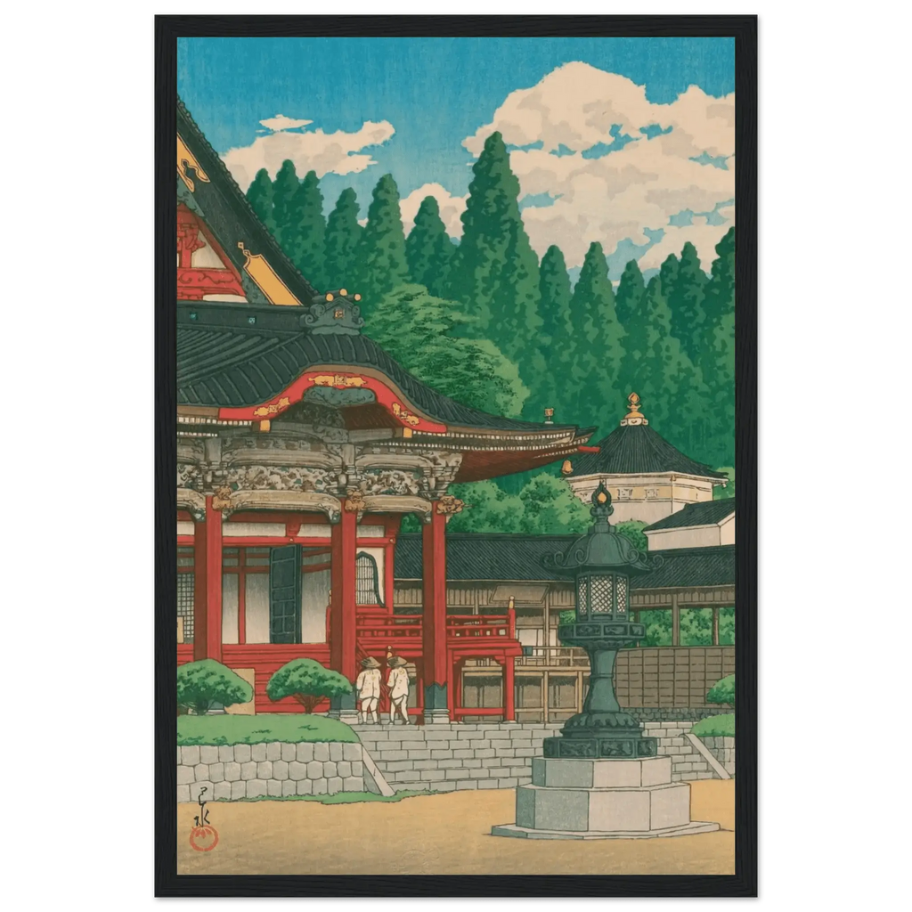 Kuon - Tempel am Berg Minobu - Gerahmte Eleganz - HINORI