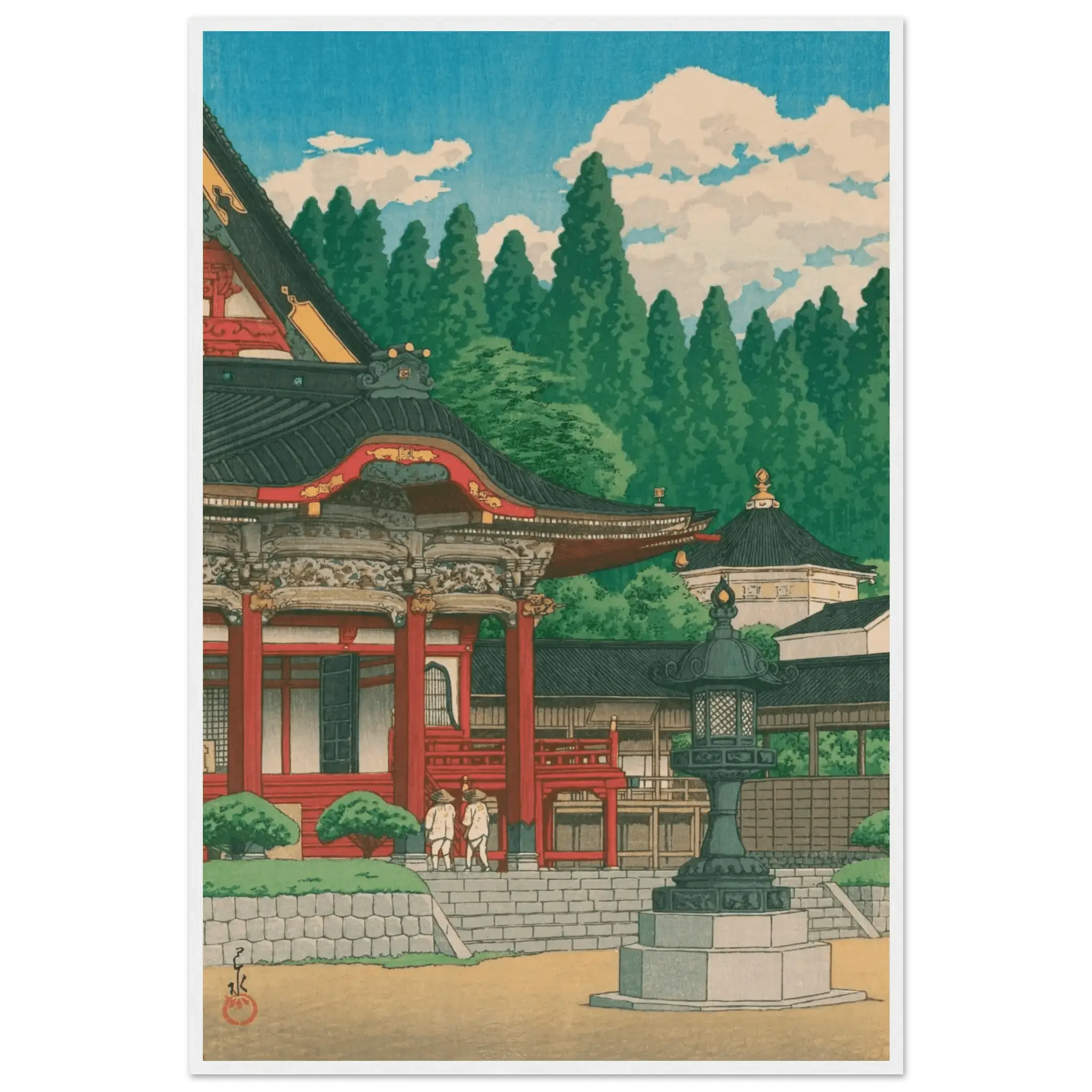 Kuon - Tempel am Berg Minobu - Gerahmte Eleganz - HINORI