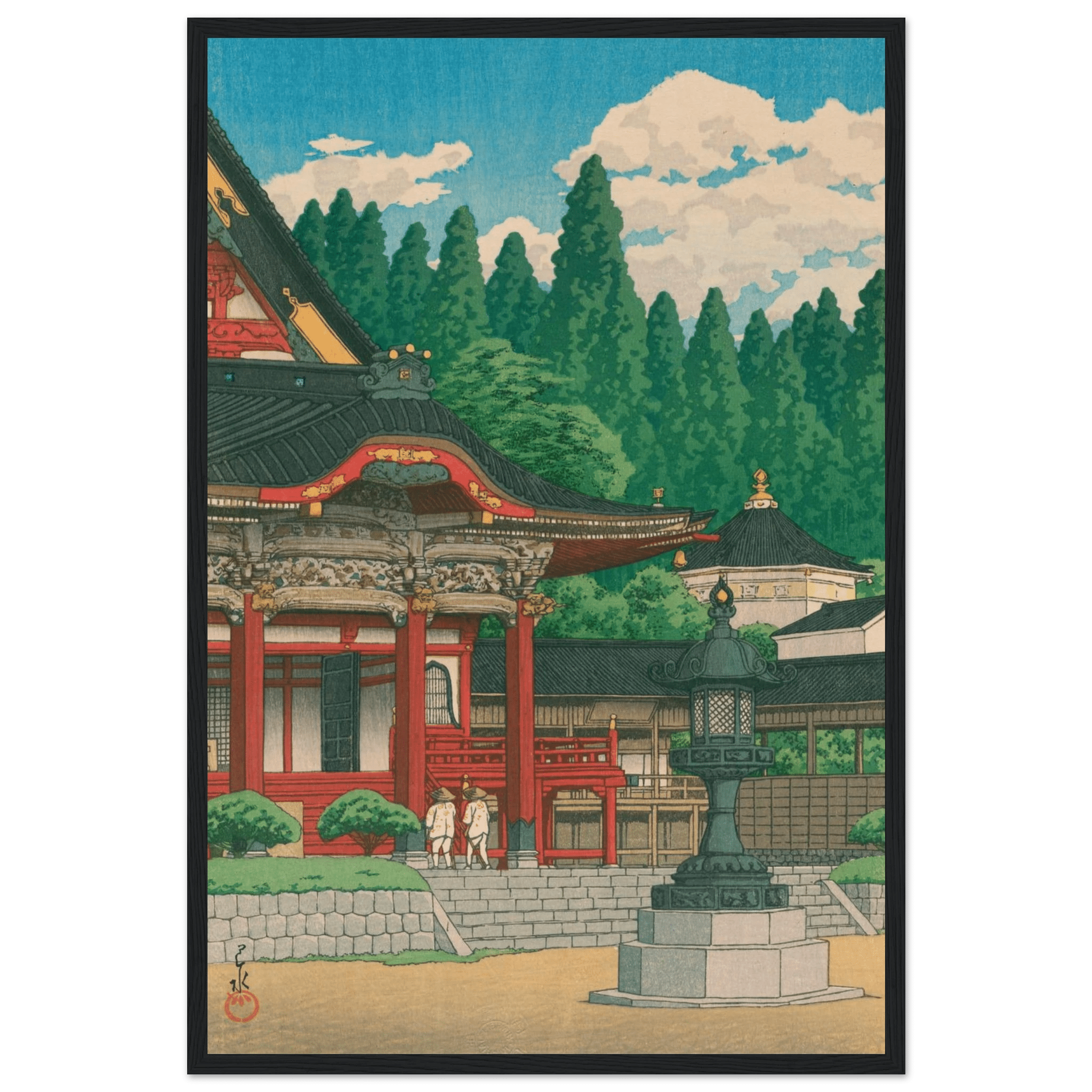 Kuon - Tempel am Berg Minobu - Gerahmte Eleganz - HINORI