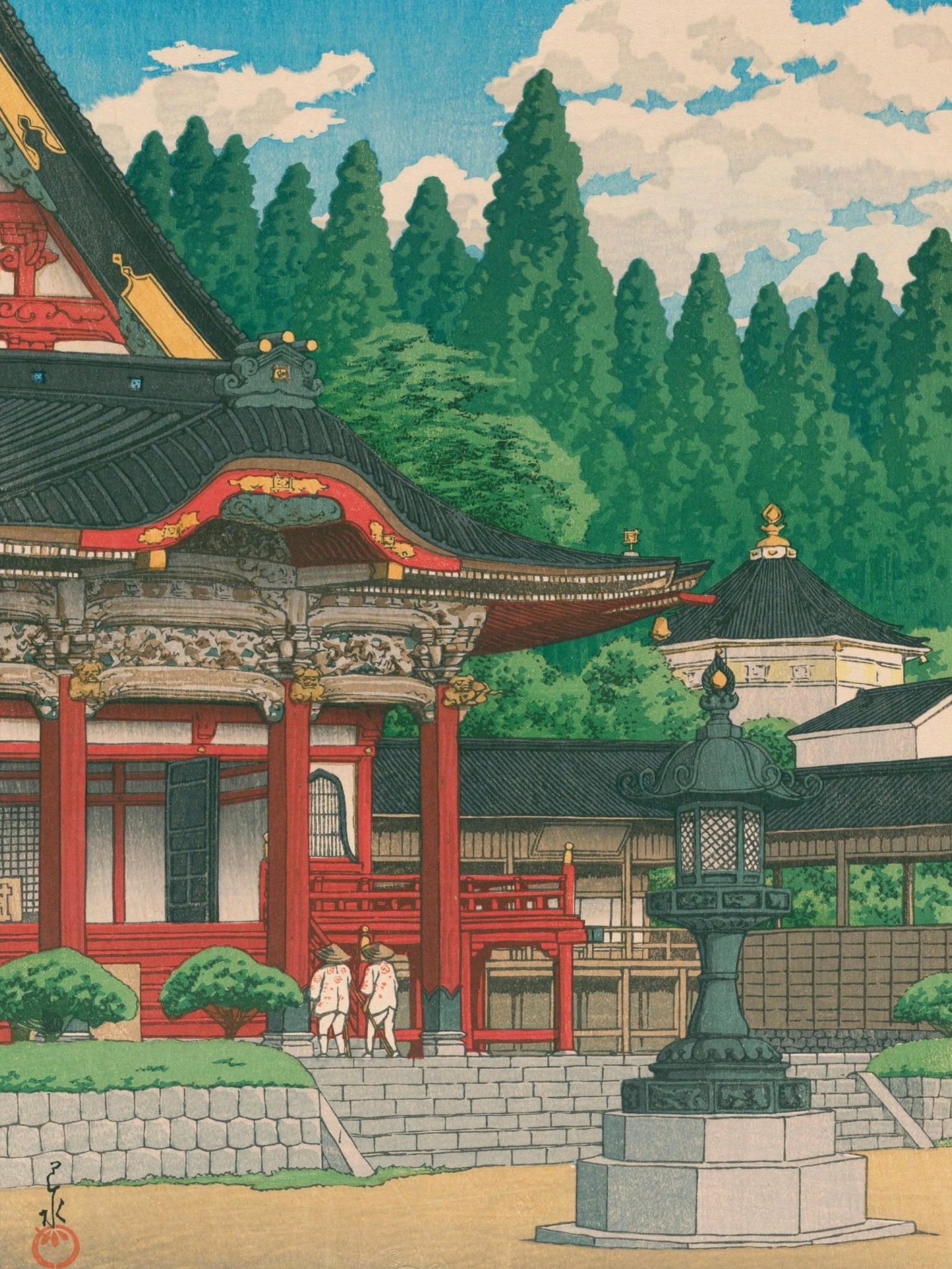 Kuon - Tempel am Berg Minobu - Gerahmte Eleganz - HINORI
